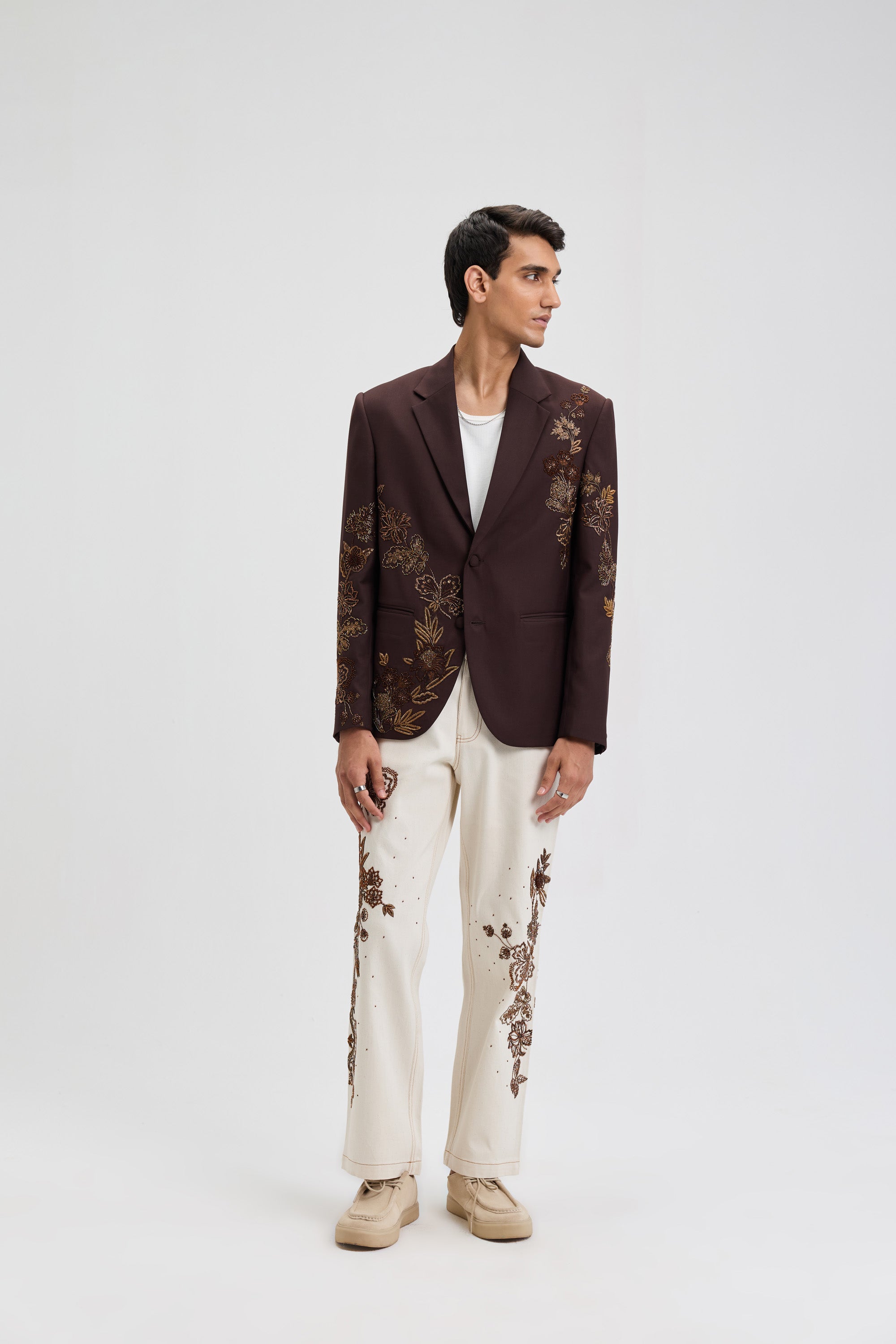 "Le Ibiza" Hand Embroidered Blazer