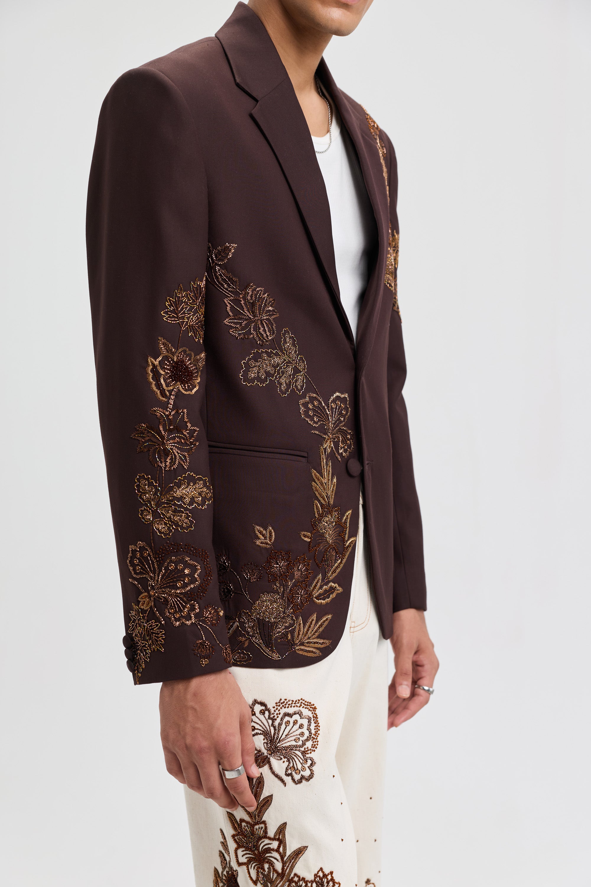 "Le Ibiza" Hand Embroidered Blazer