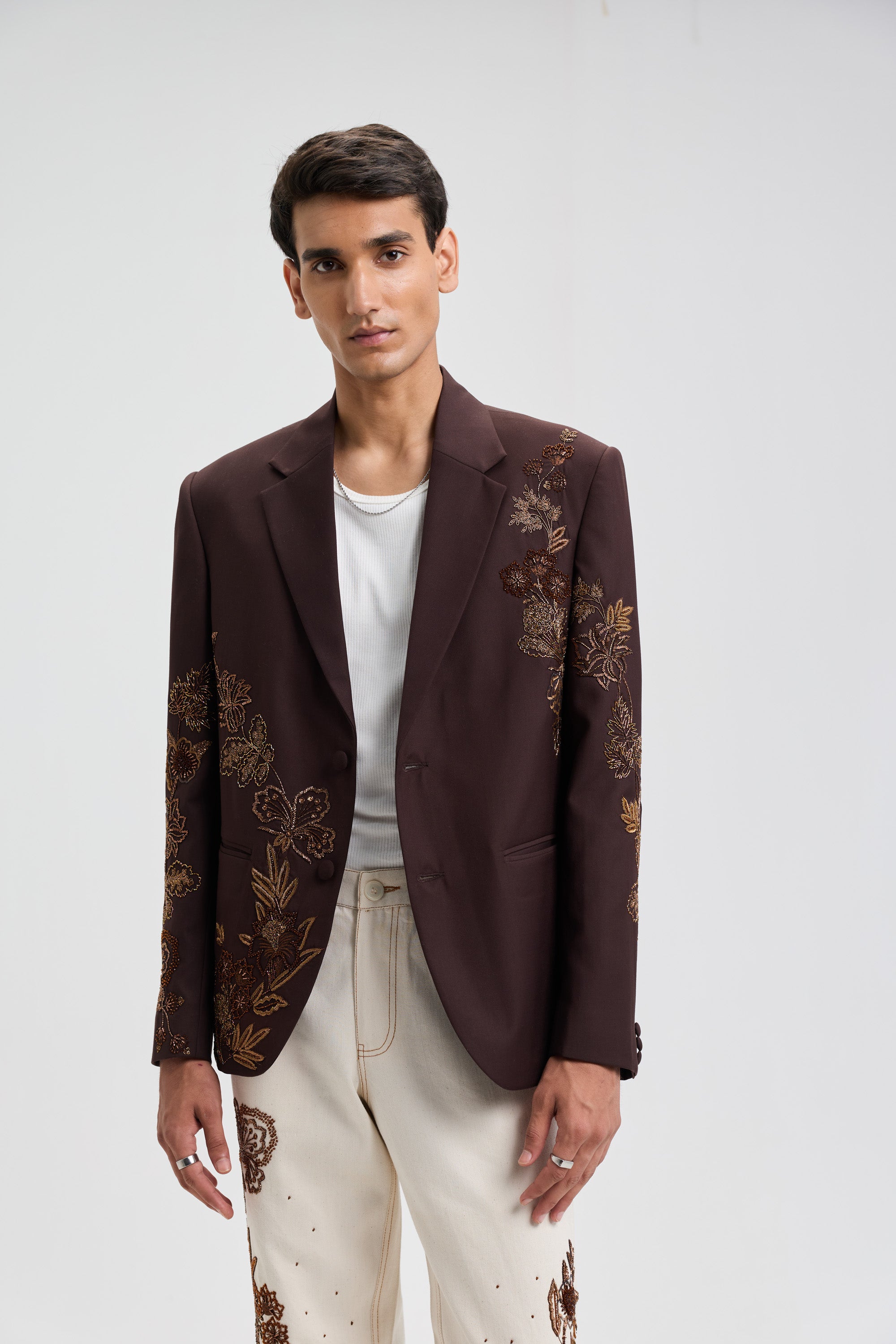 "Le Ibiza" Hand Embroidered Blazer