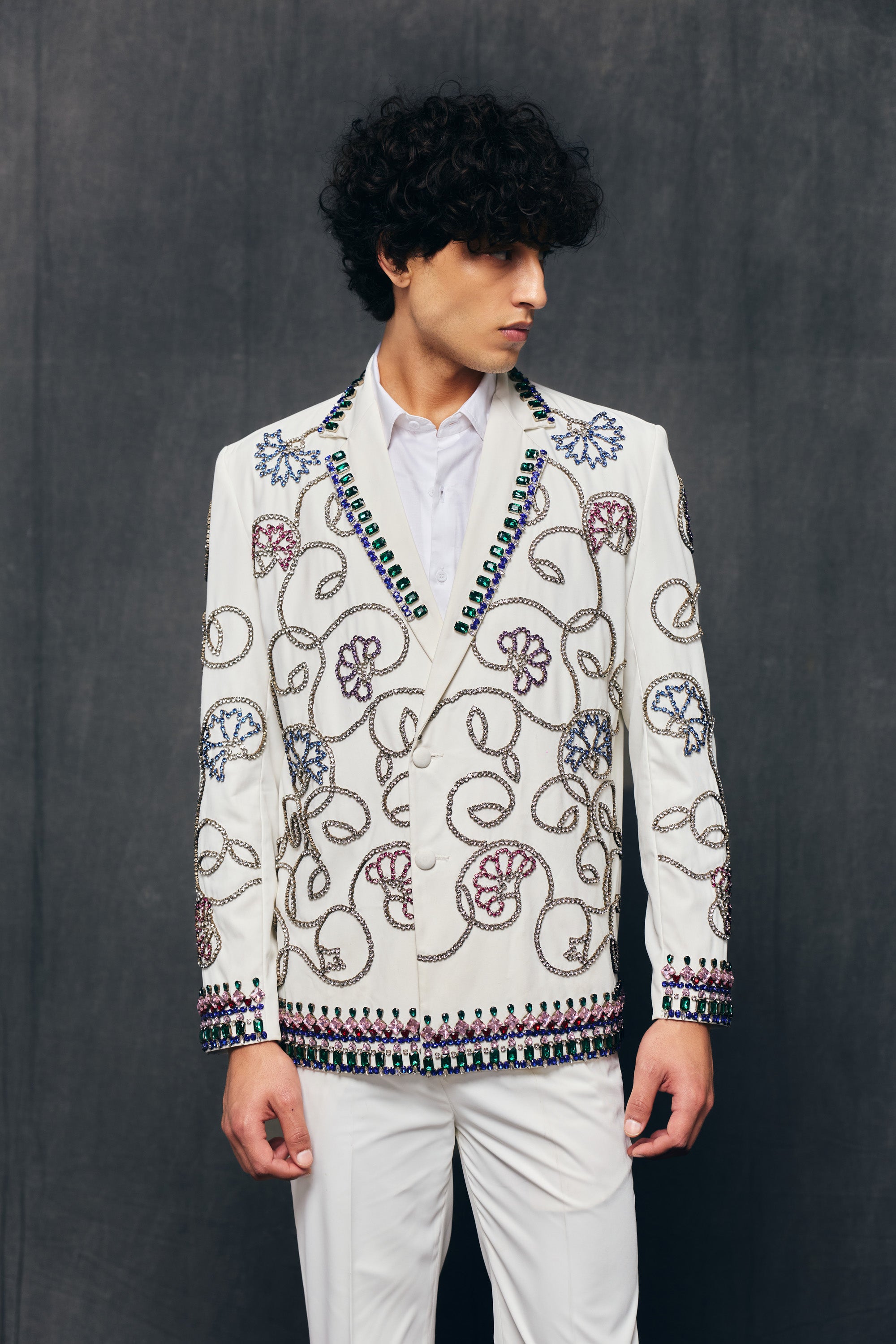 Moroccan hand embellished blazer