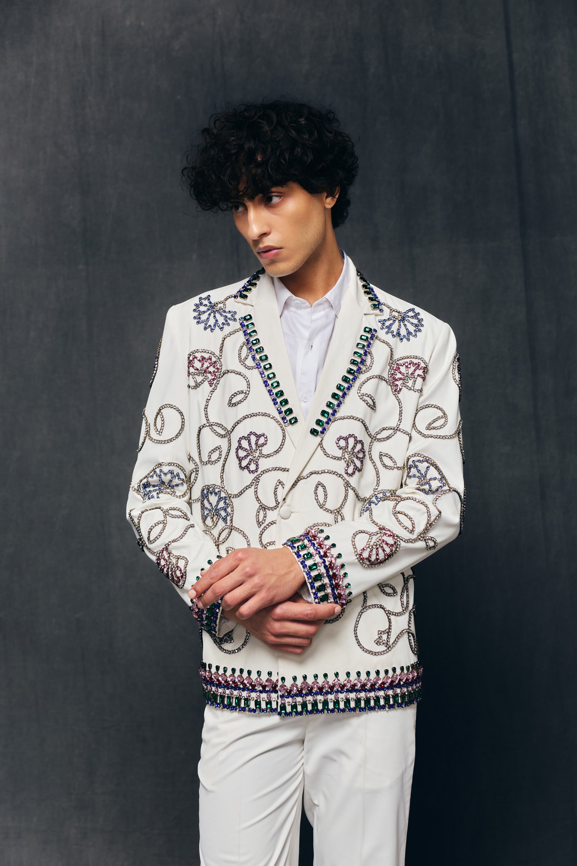 Moroccan hand embellished blazer