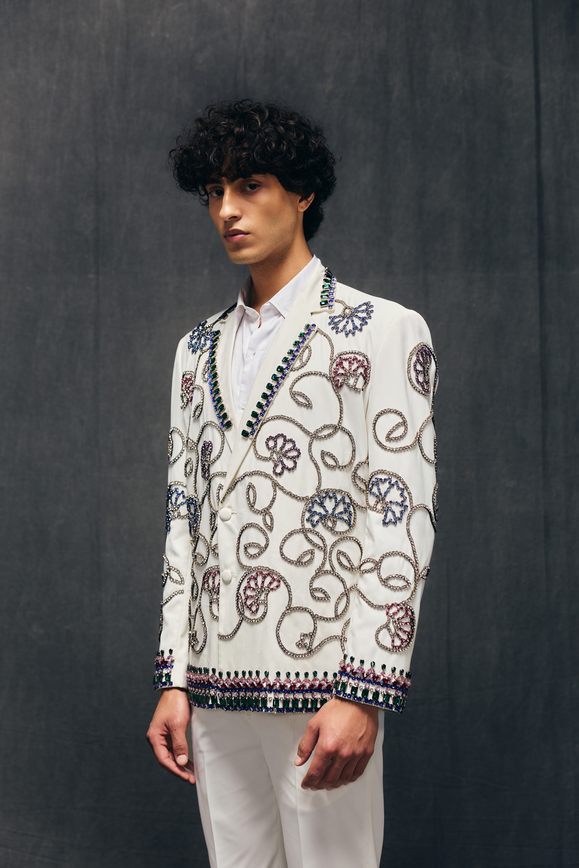 Moroccan hand embellished blazer