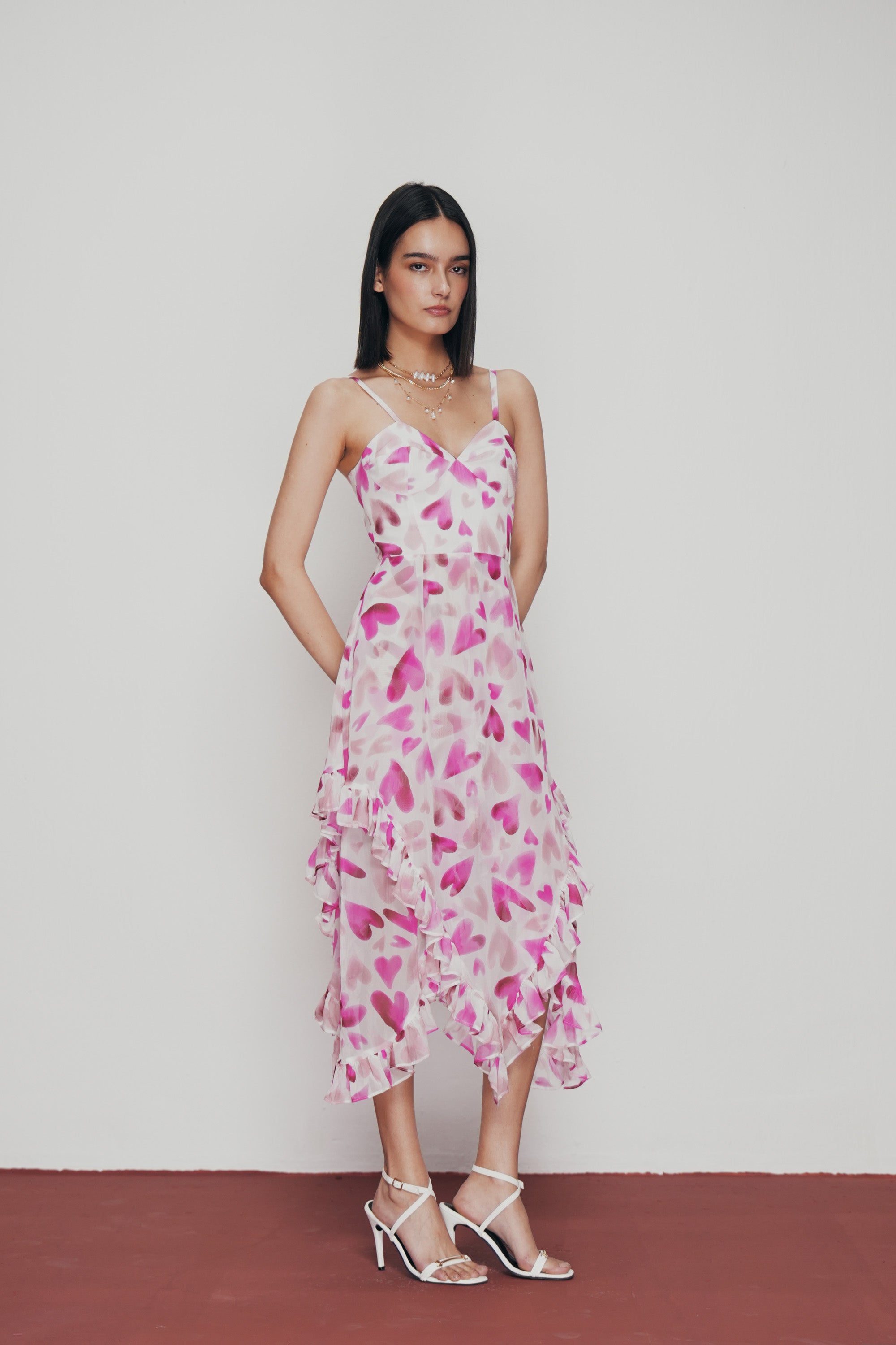 Rosalie Heart Ruffle Dress