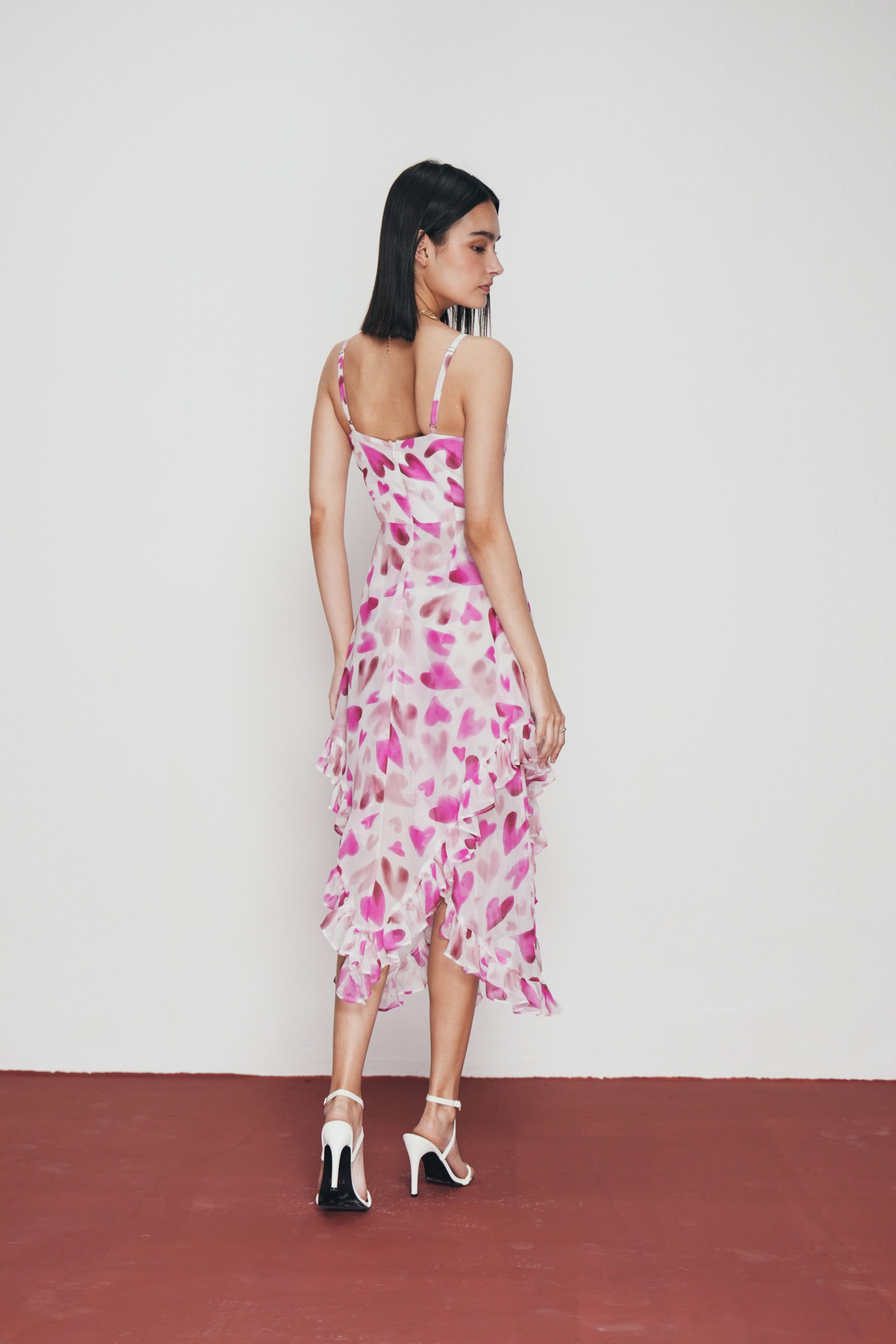 Rosalie Heart Ruffle Dress