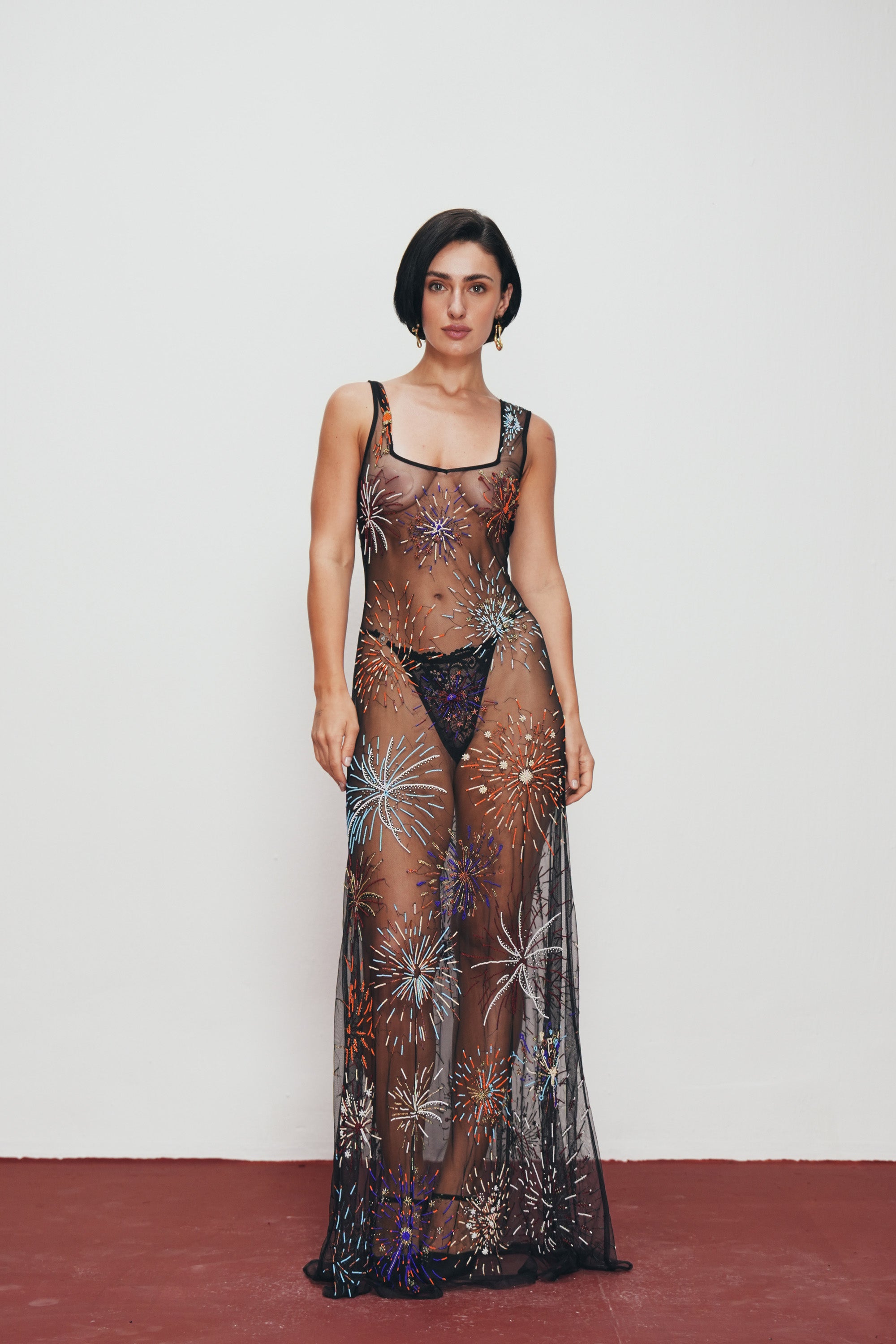 "Le Celebration" hand embroidered dress