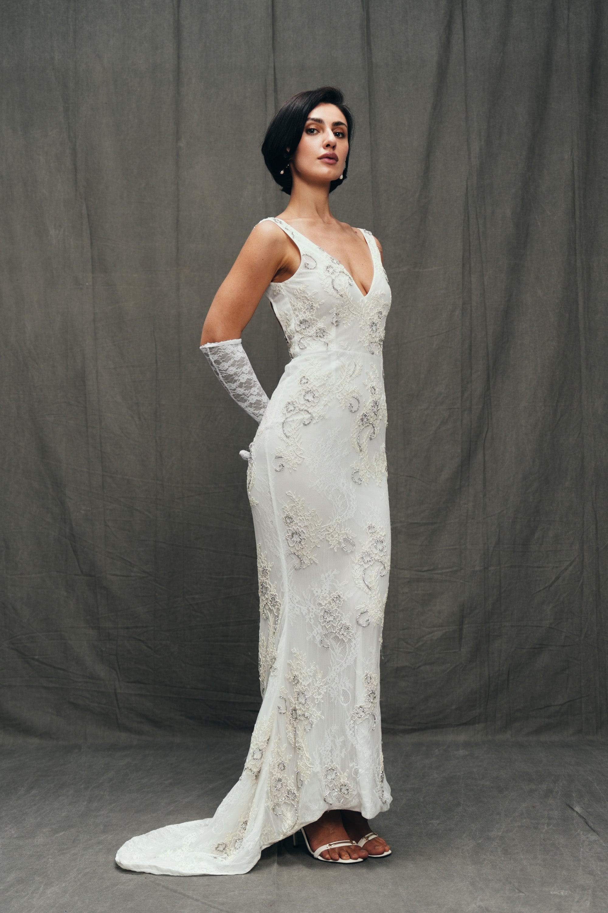 Aurora hand embroidered dress