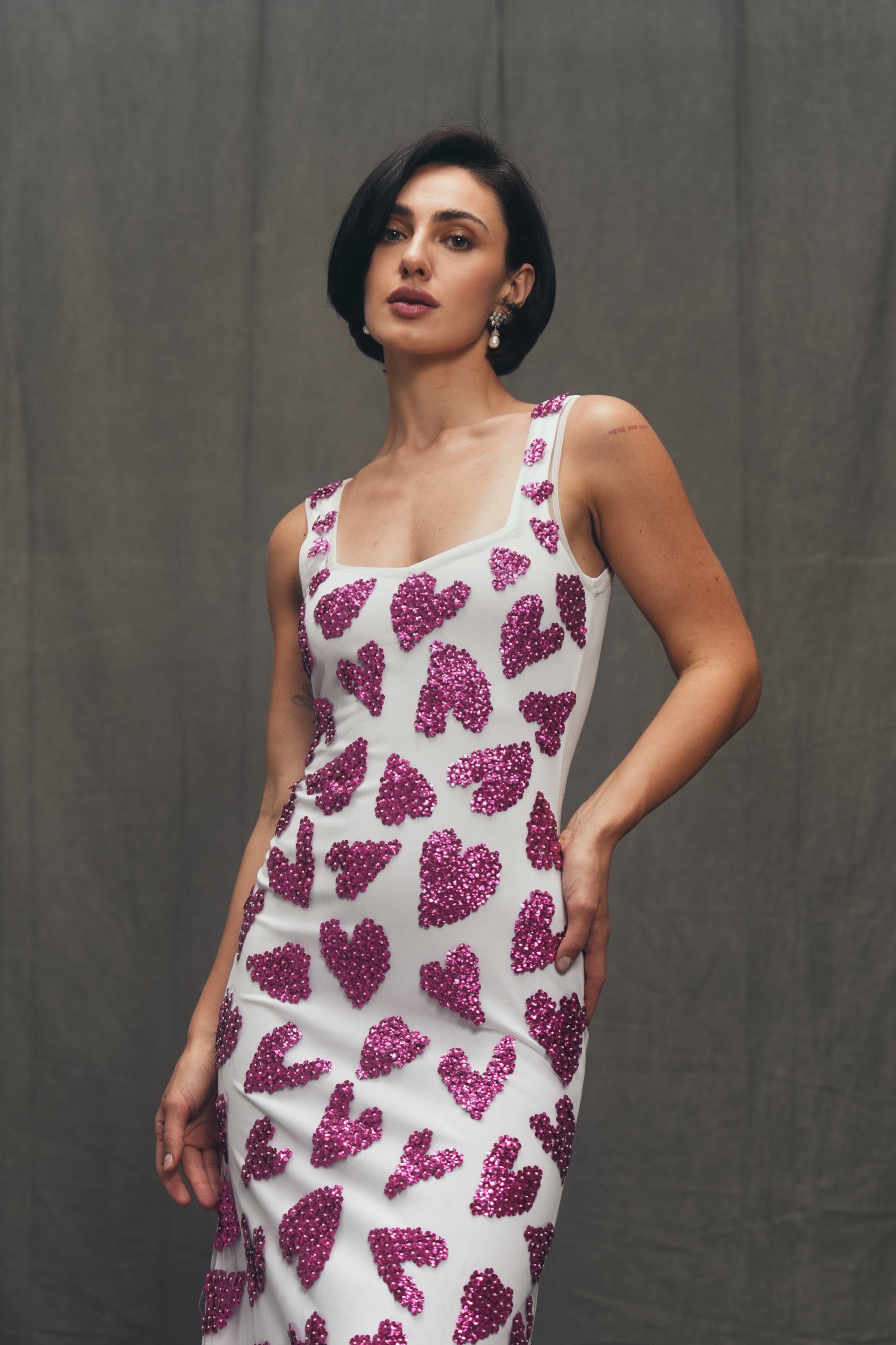 "Save the last dance" hand embroidered dress