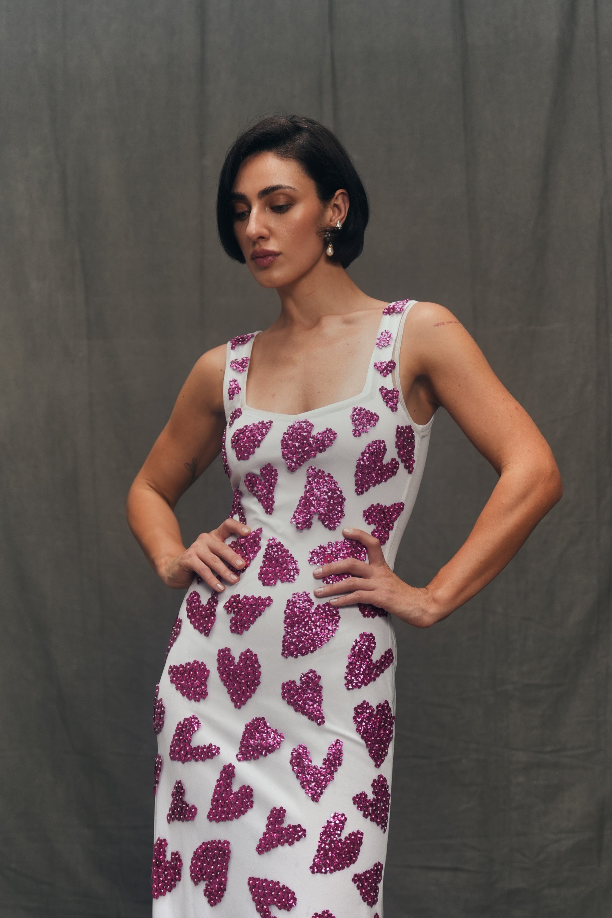 "Save the last dance" hand embroidered dress