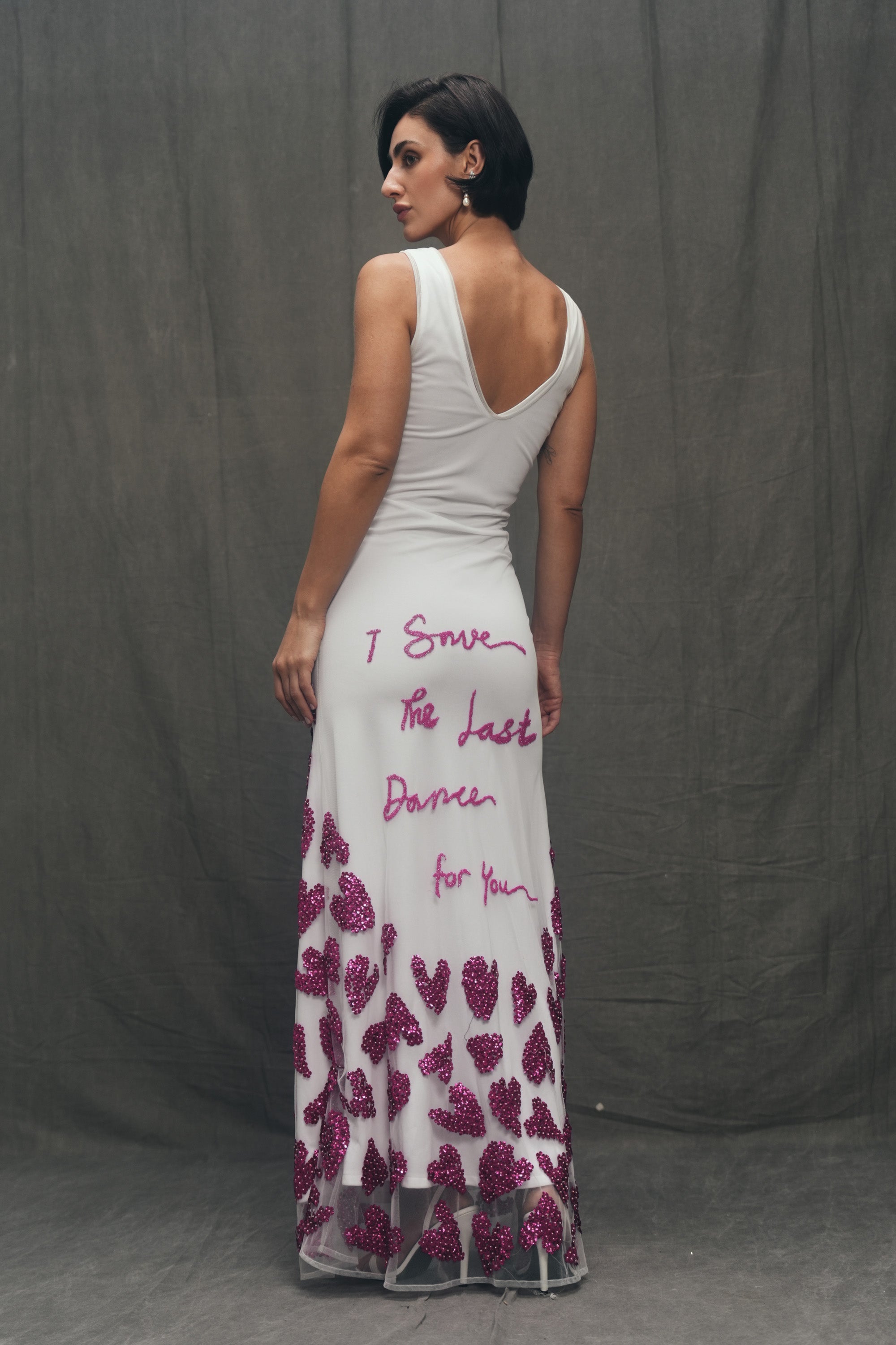 "Save the last dance" hand embroidered dress