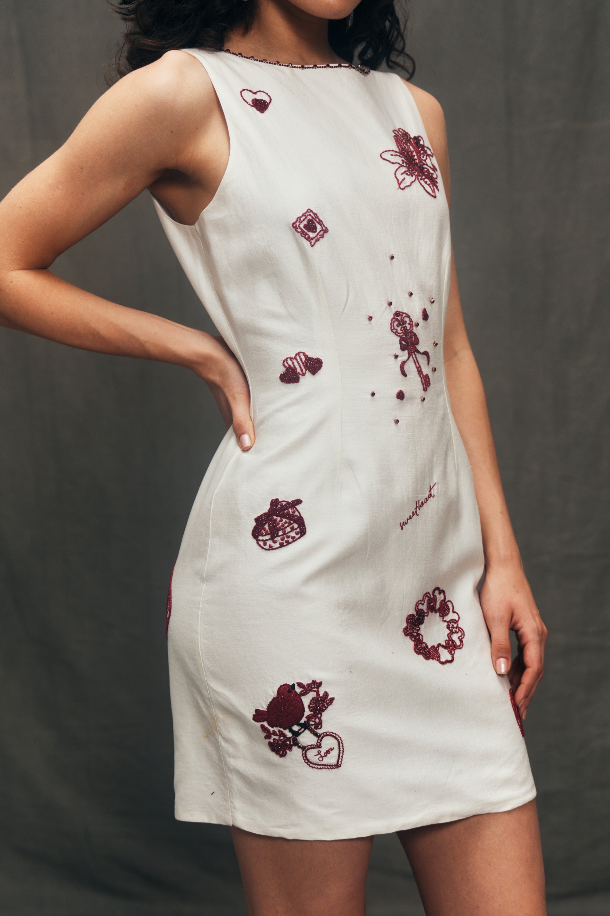 "Amour Sauvage" Hand Embroidered dress
