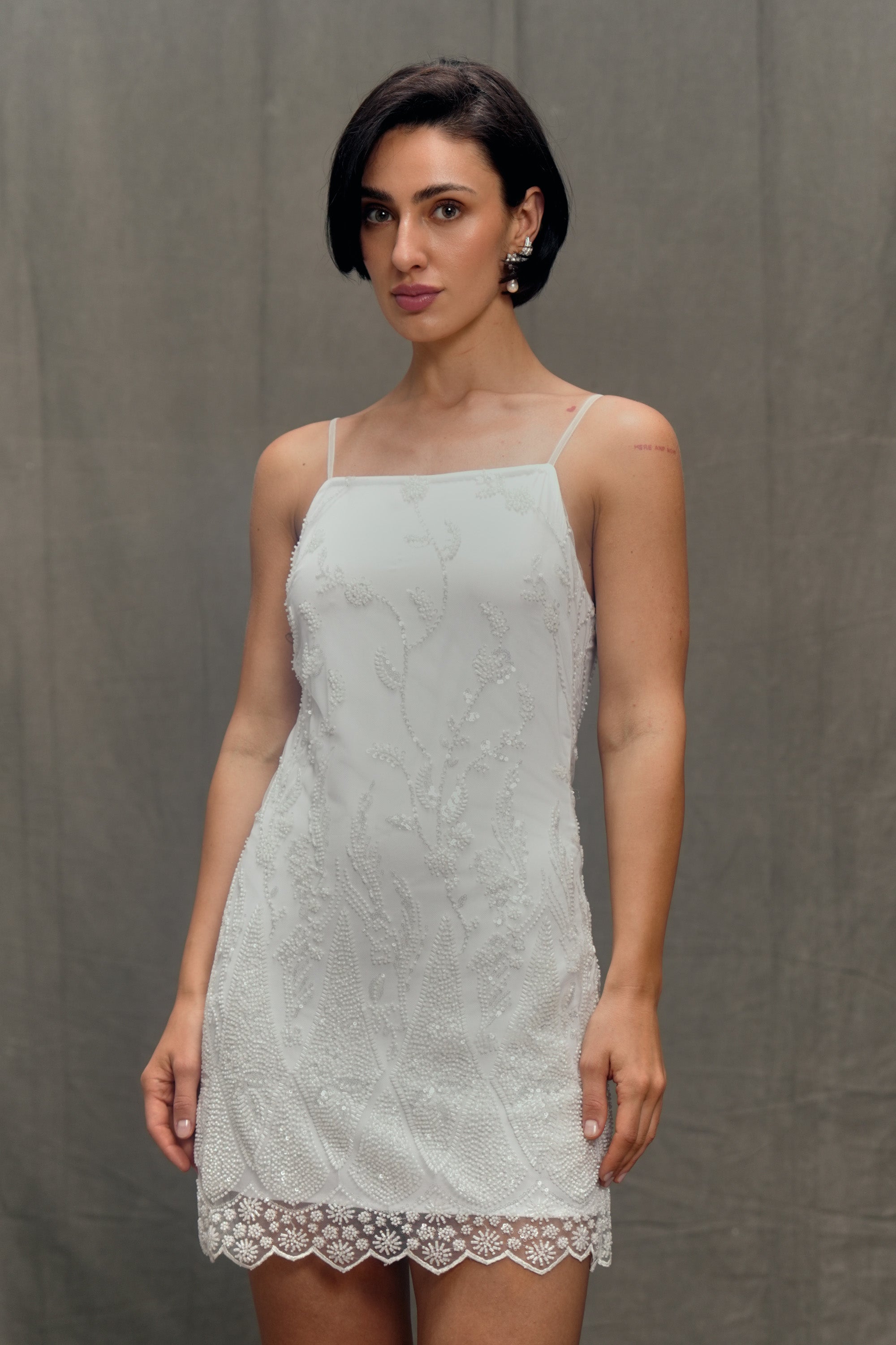 Ivory Whisper beaded dress