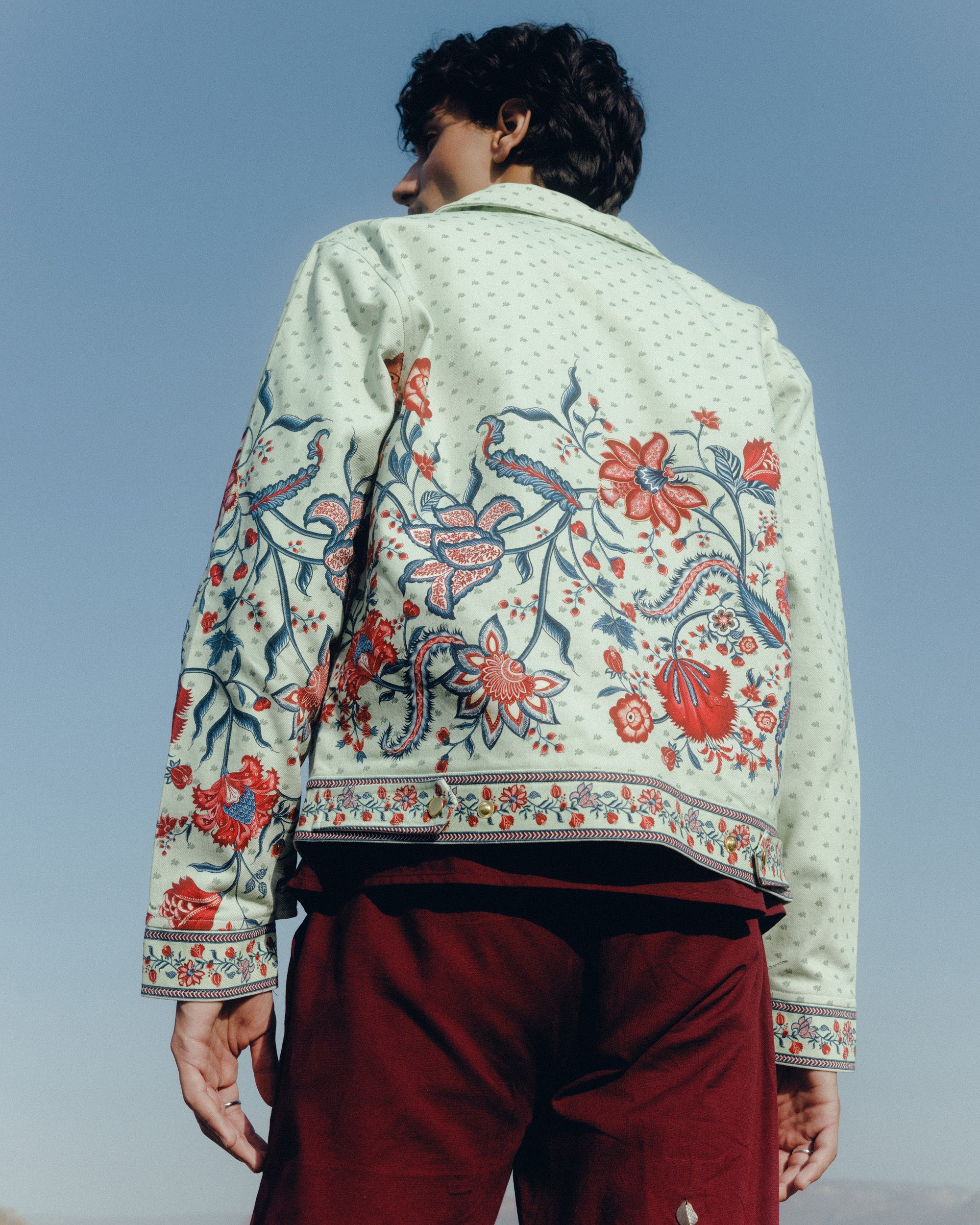 Paisley zip up jacket