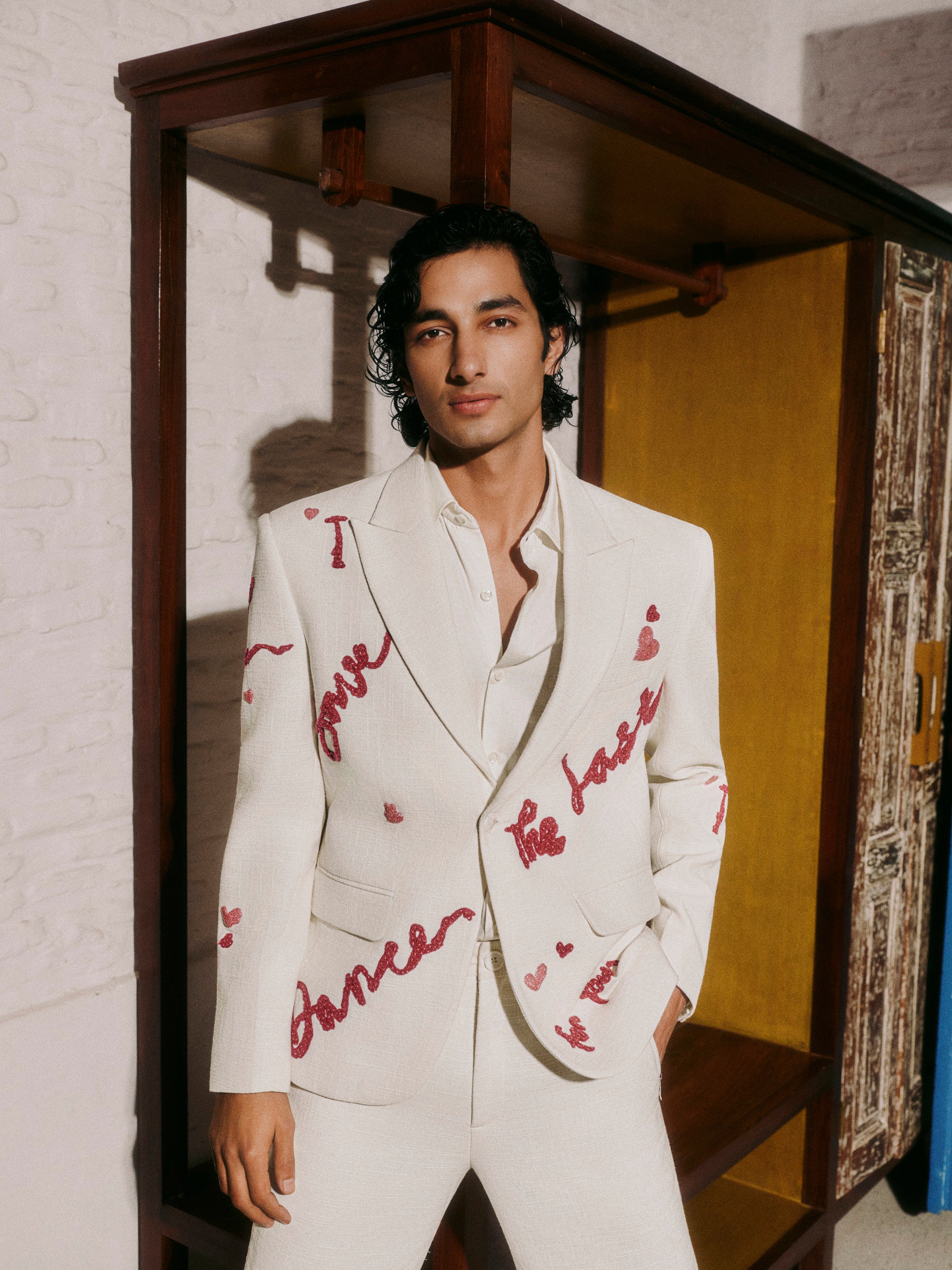 "Save the last dance" hand embroidered blazer