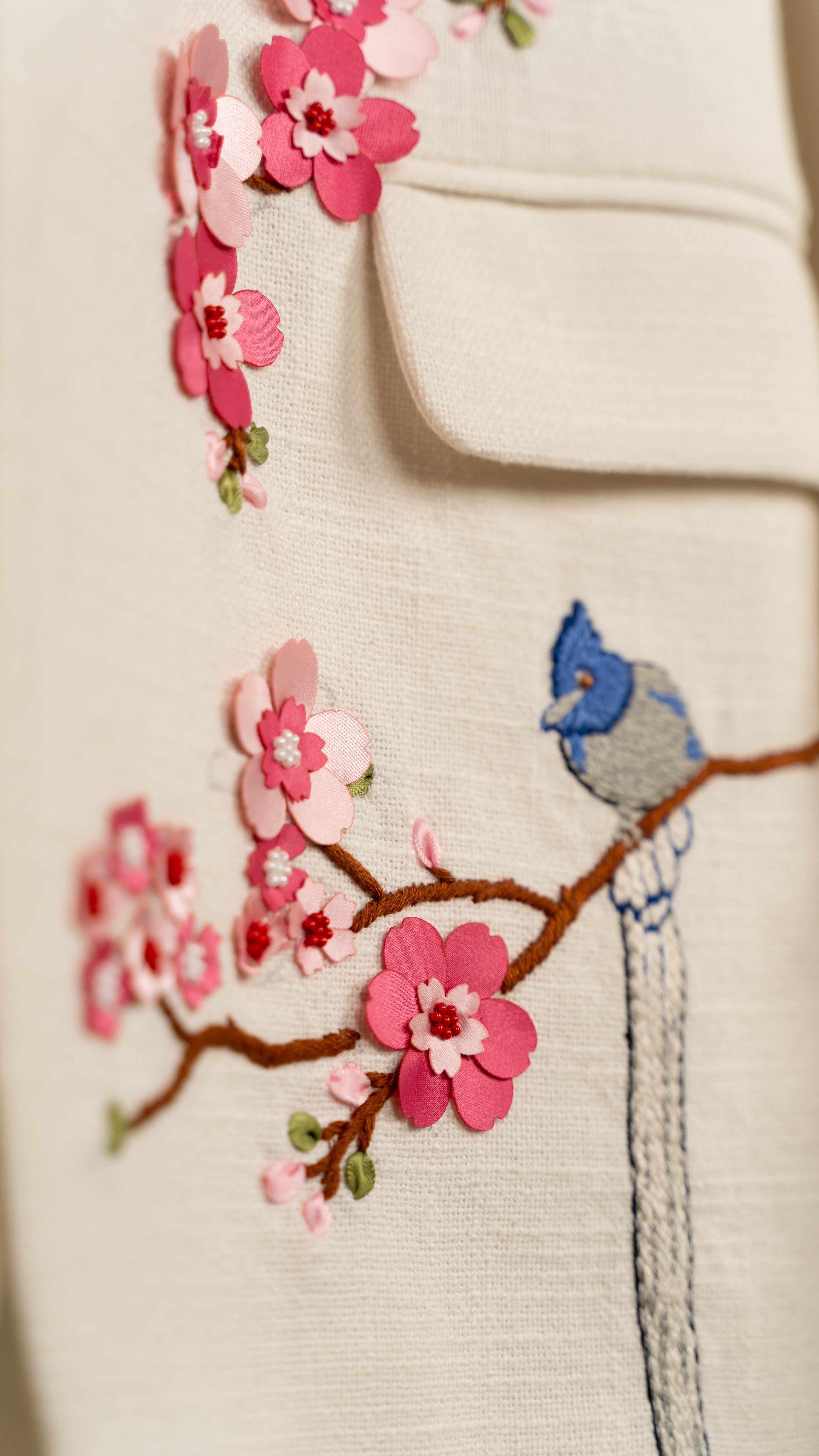 “Eternal Spring” Hand Embroidered Blazer