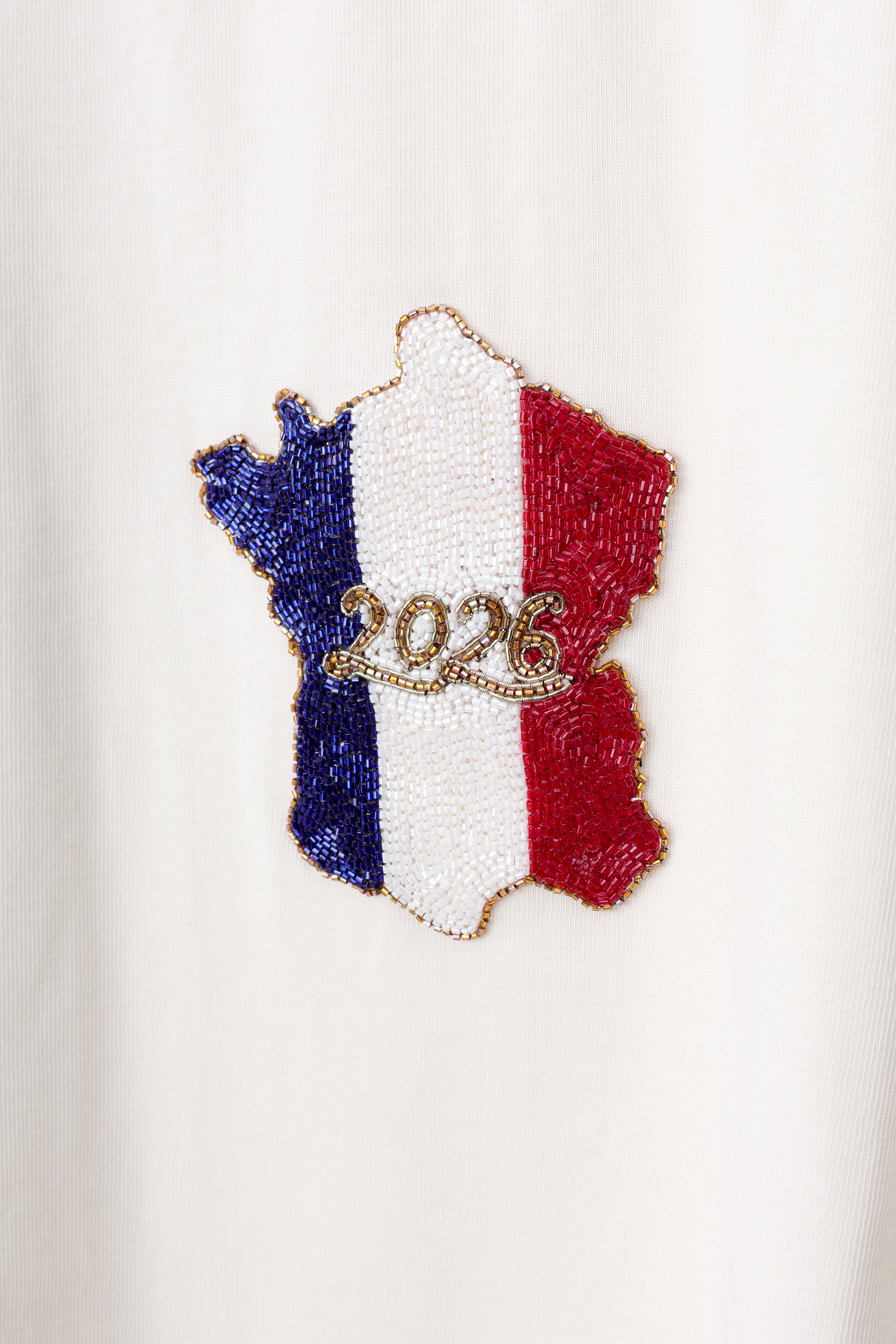 "Le France 2026" hand embroidered T-Shirt