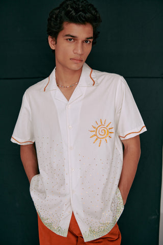 Summer day embroidered shirt