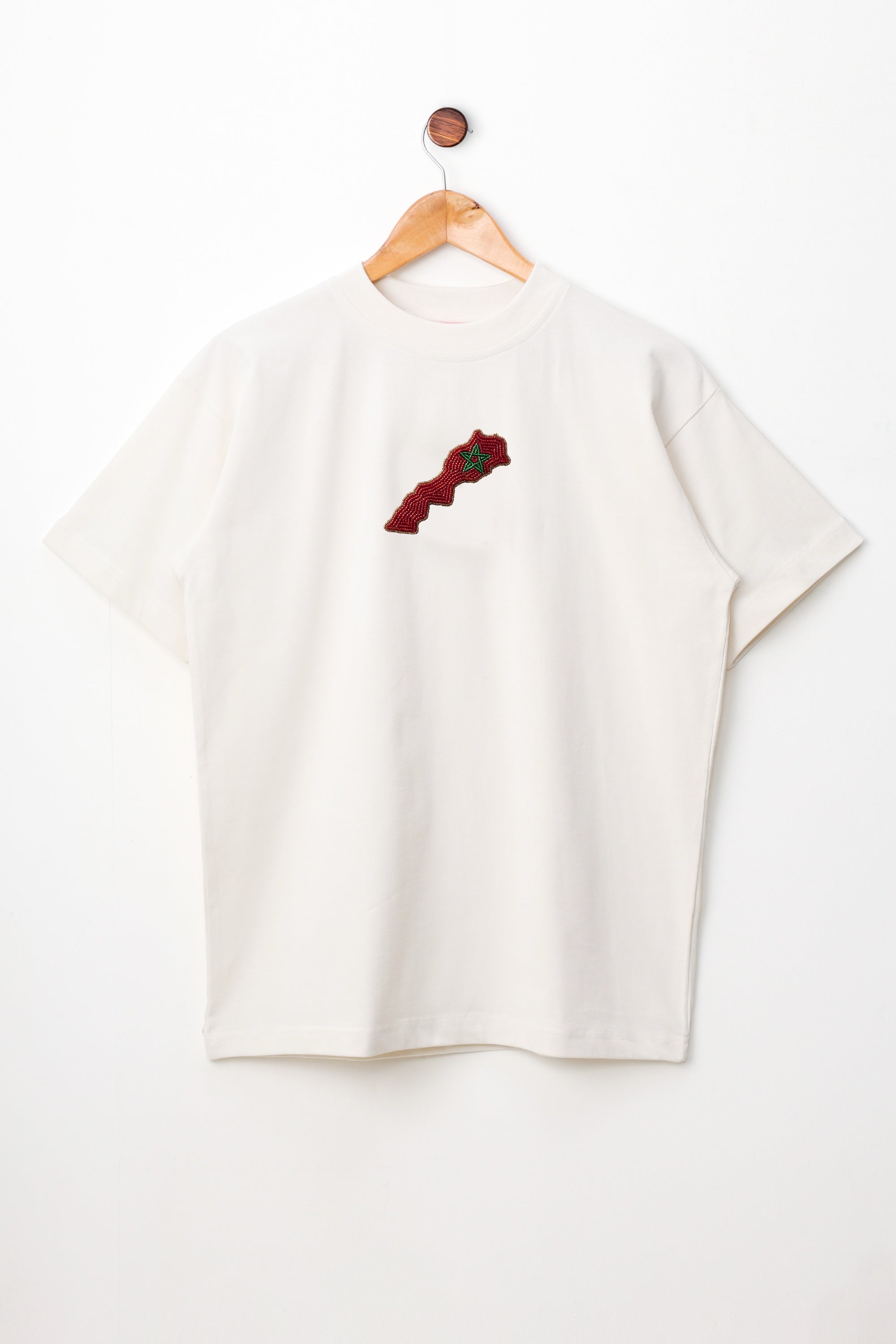 "Le Morocco 2026" hand embroidered T-Shirt
