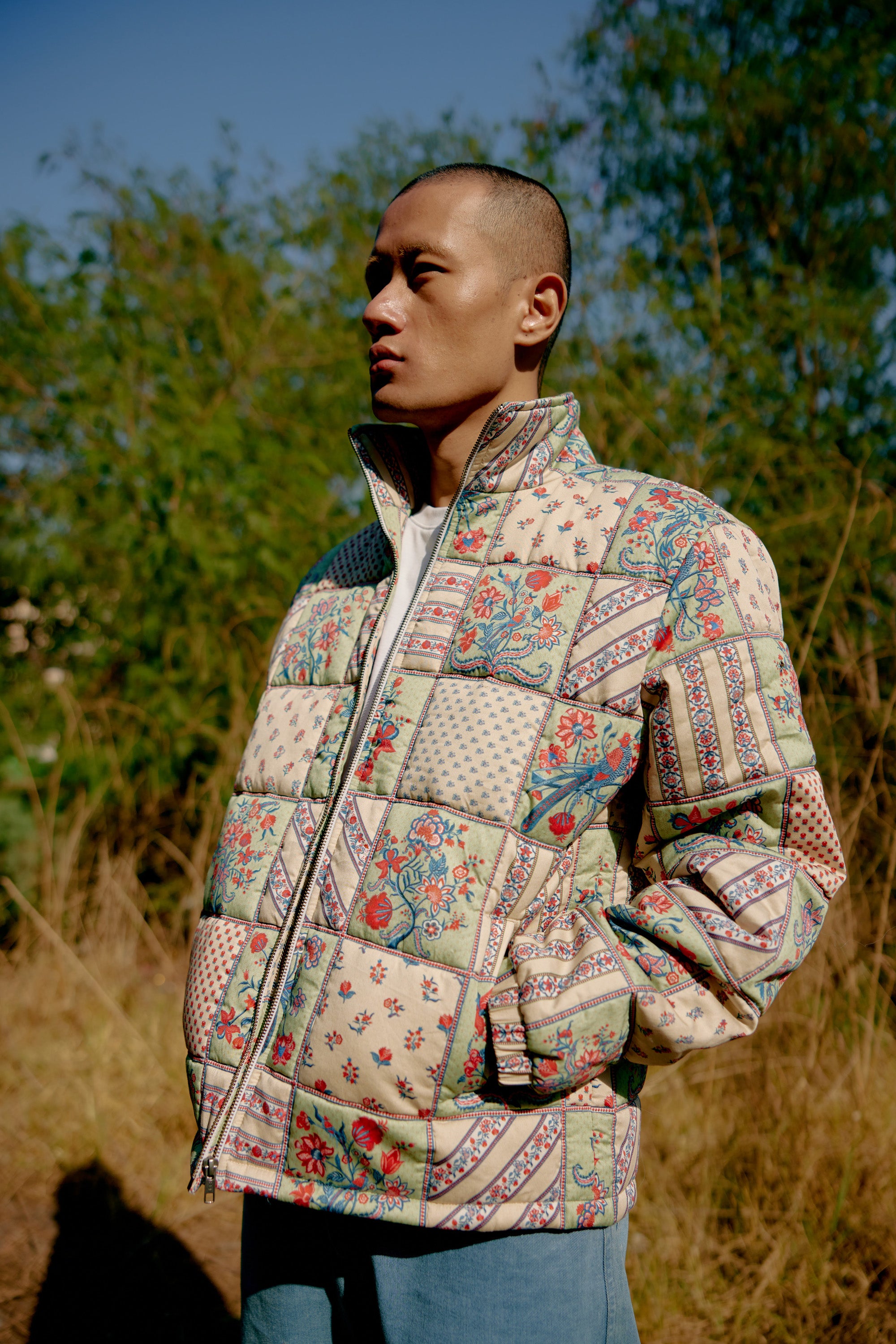 Chintz patchwork quilted jacket