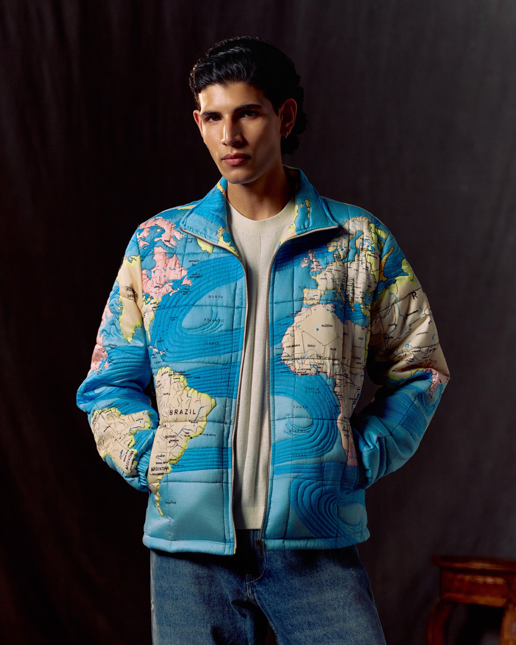 "Globe Trotter" quilted jacket