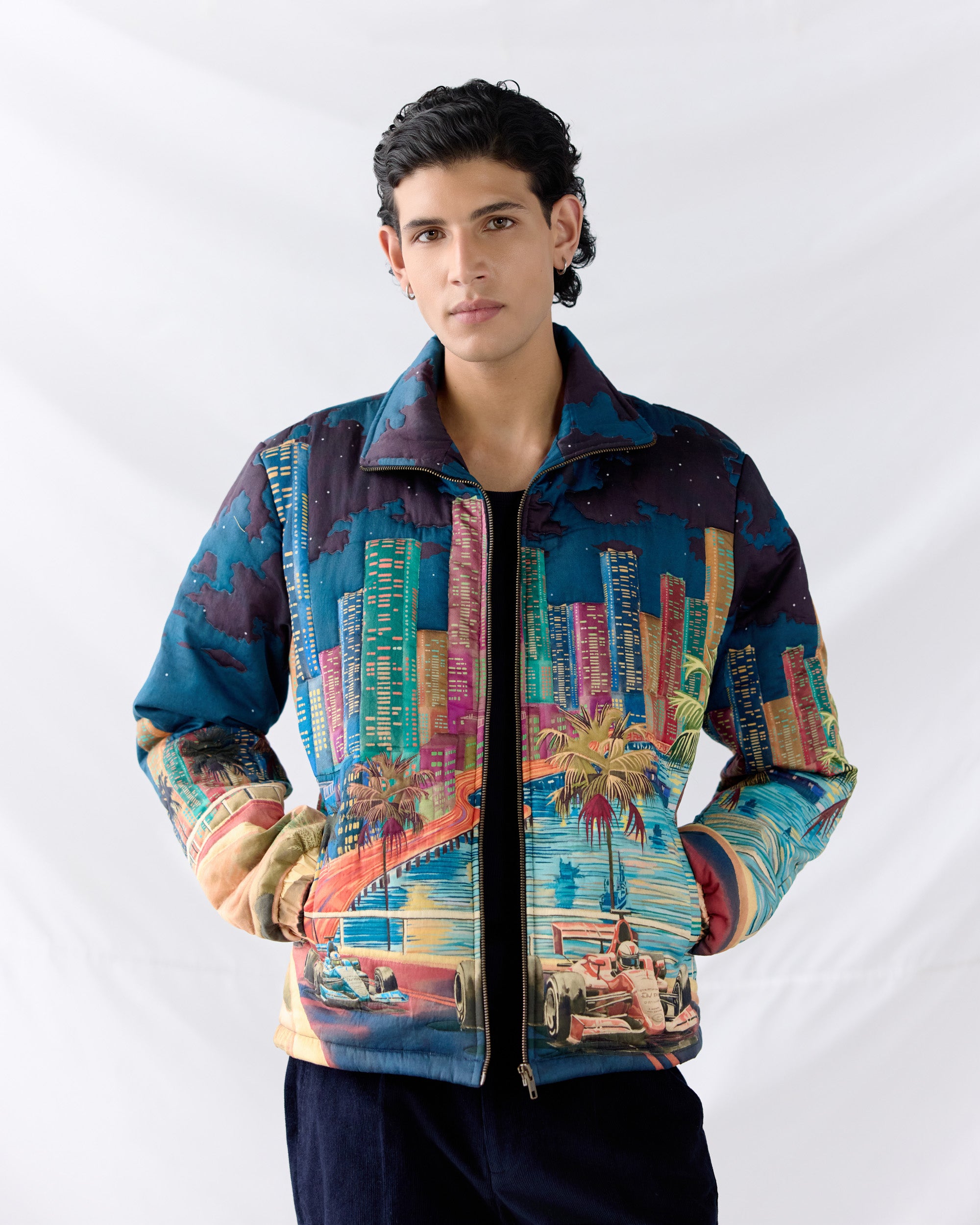 "Grand Prix" quilted jacket