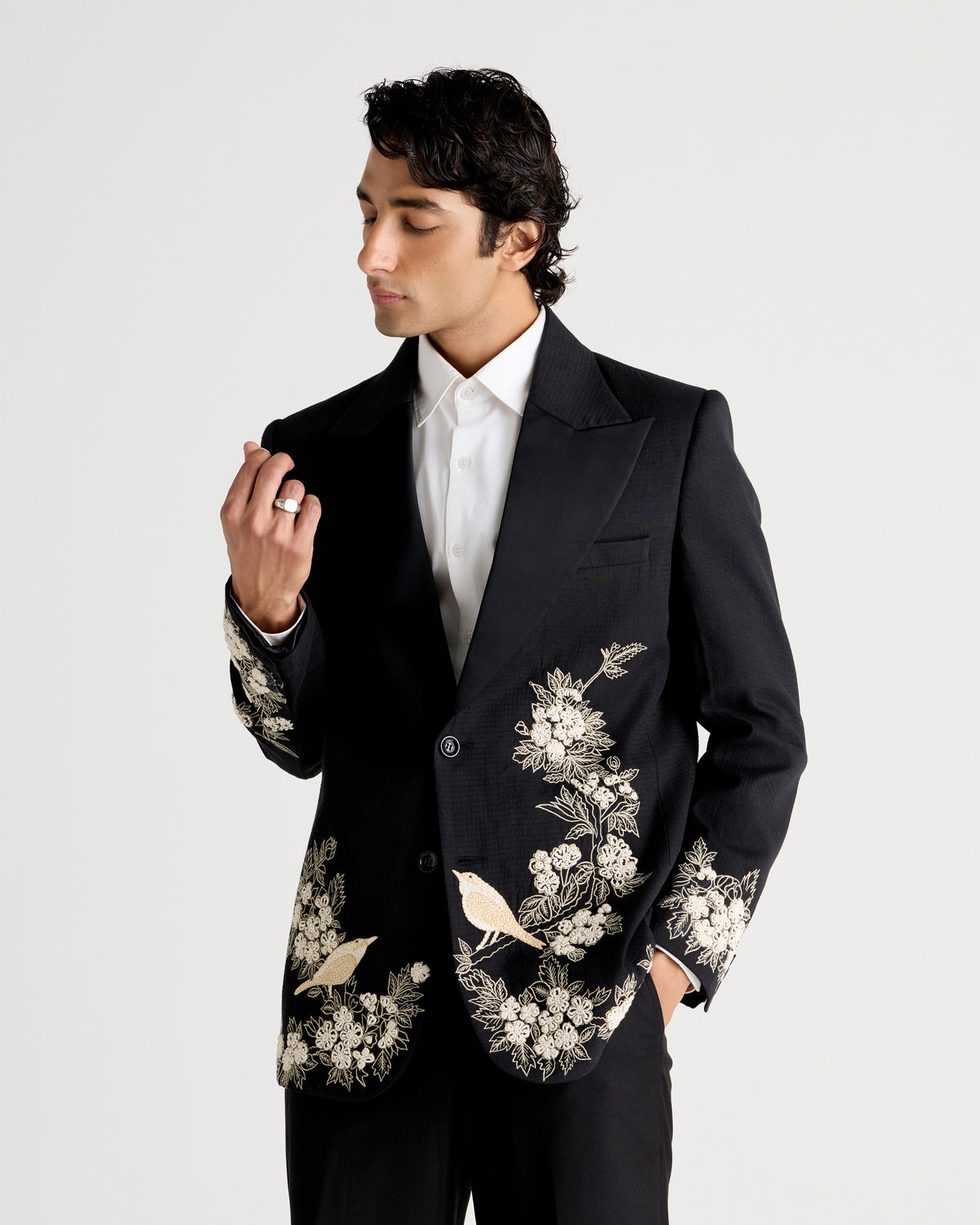 Songbird Hand-Embroidered Blazer