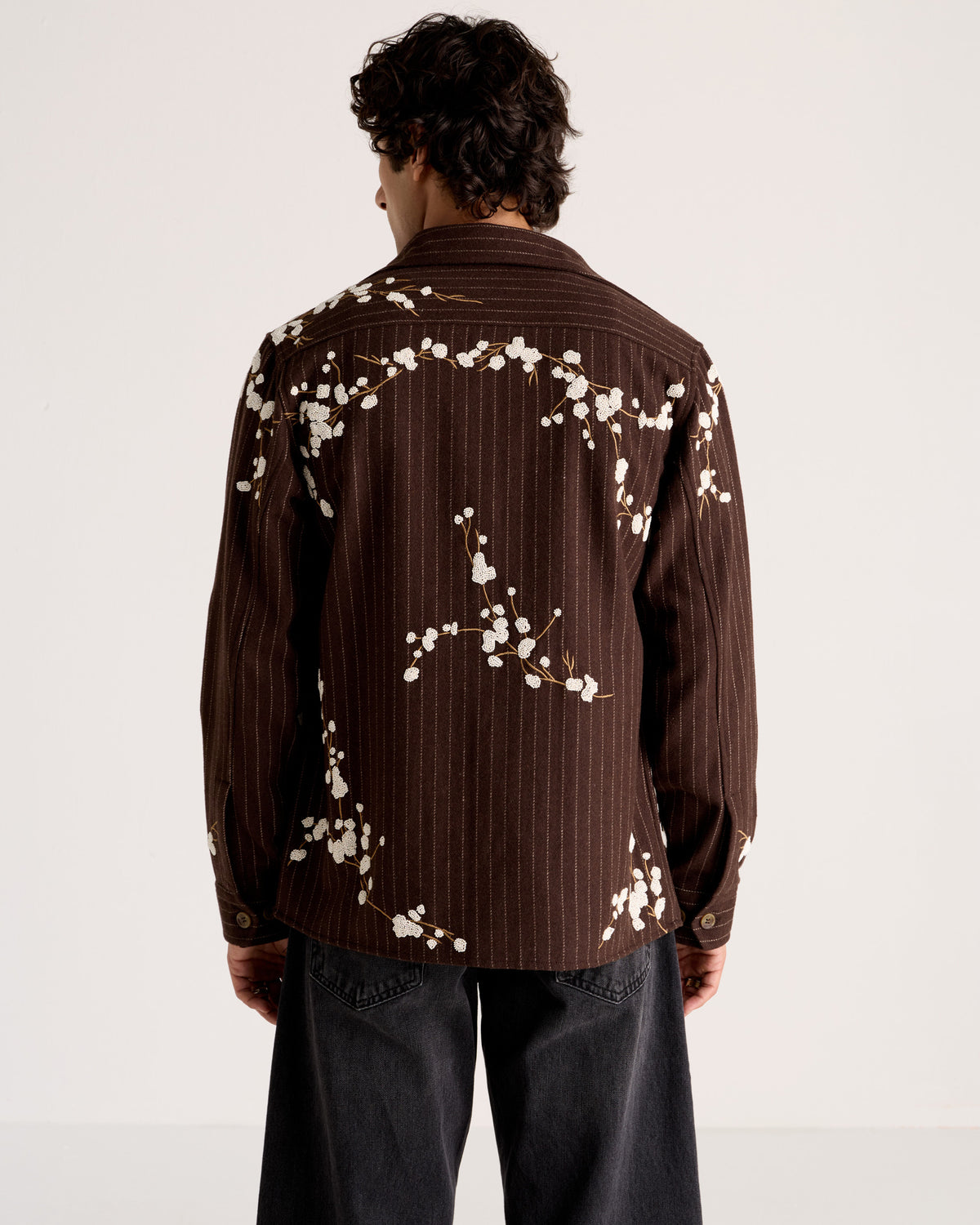 Le Siena Hand-Embroidered Wool Overshirt