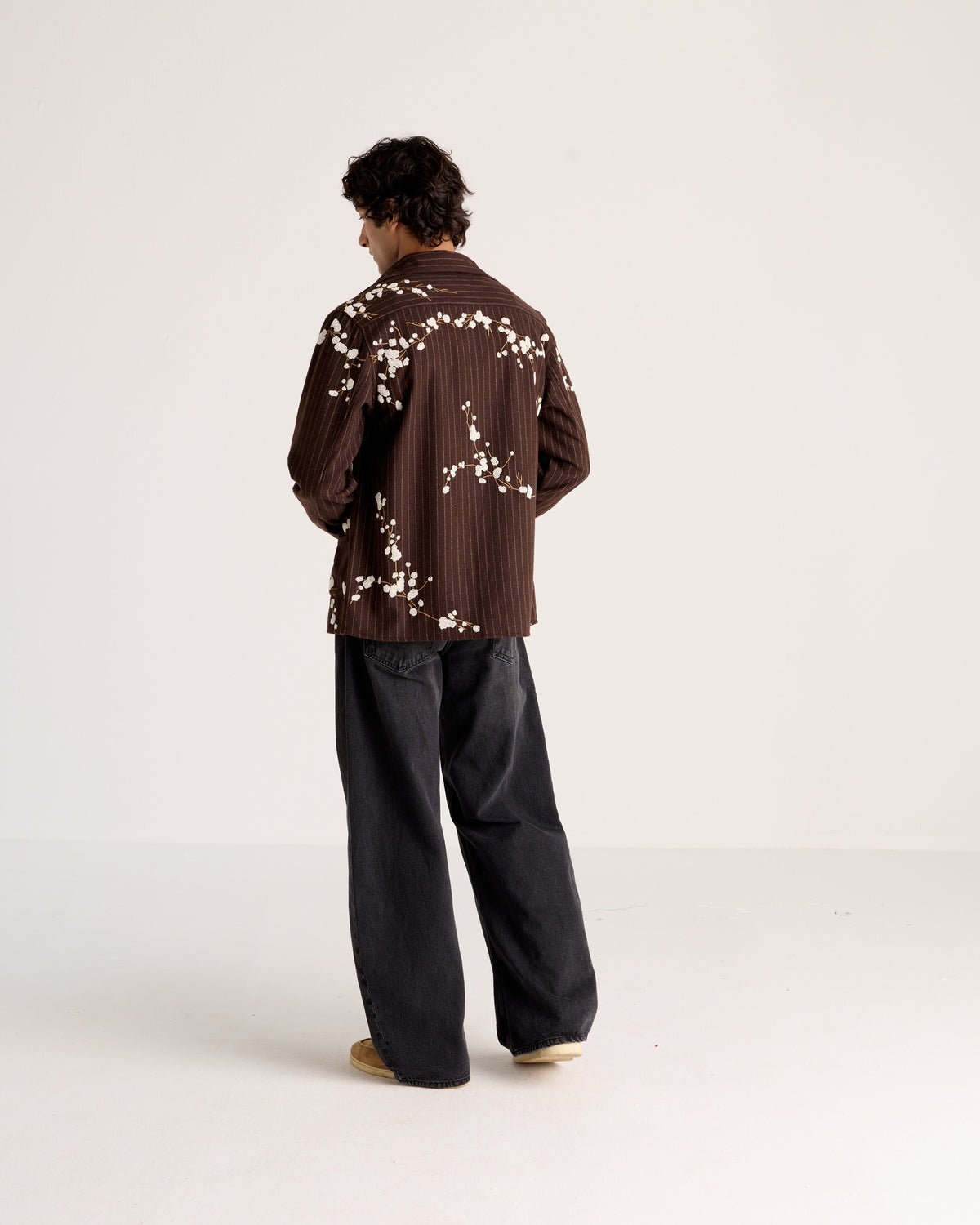Le Siena Hand-Embroidered Wool Overshirt