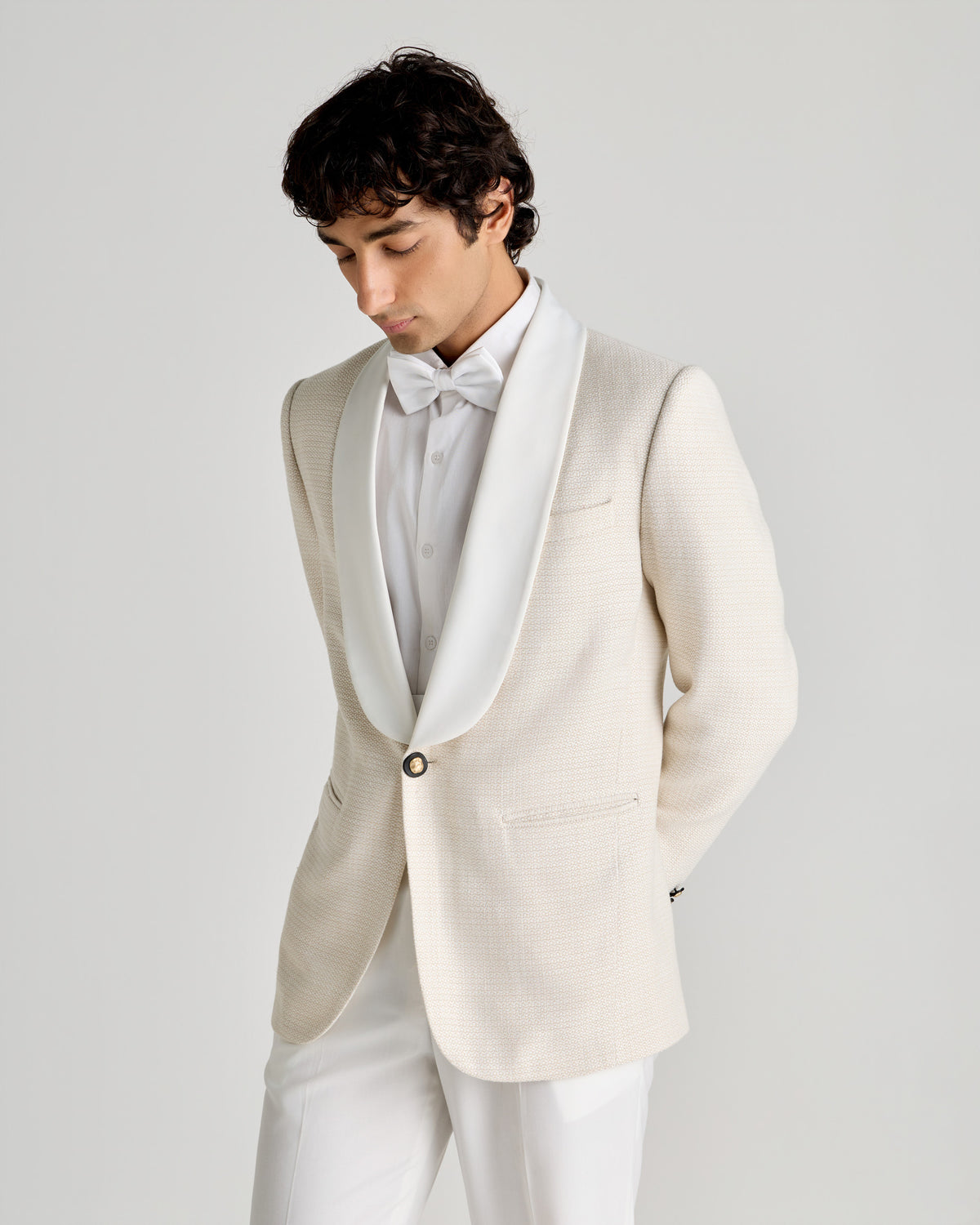 “The Ivory Hour” Tuxedo Blazer