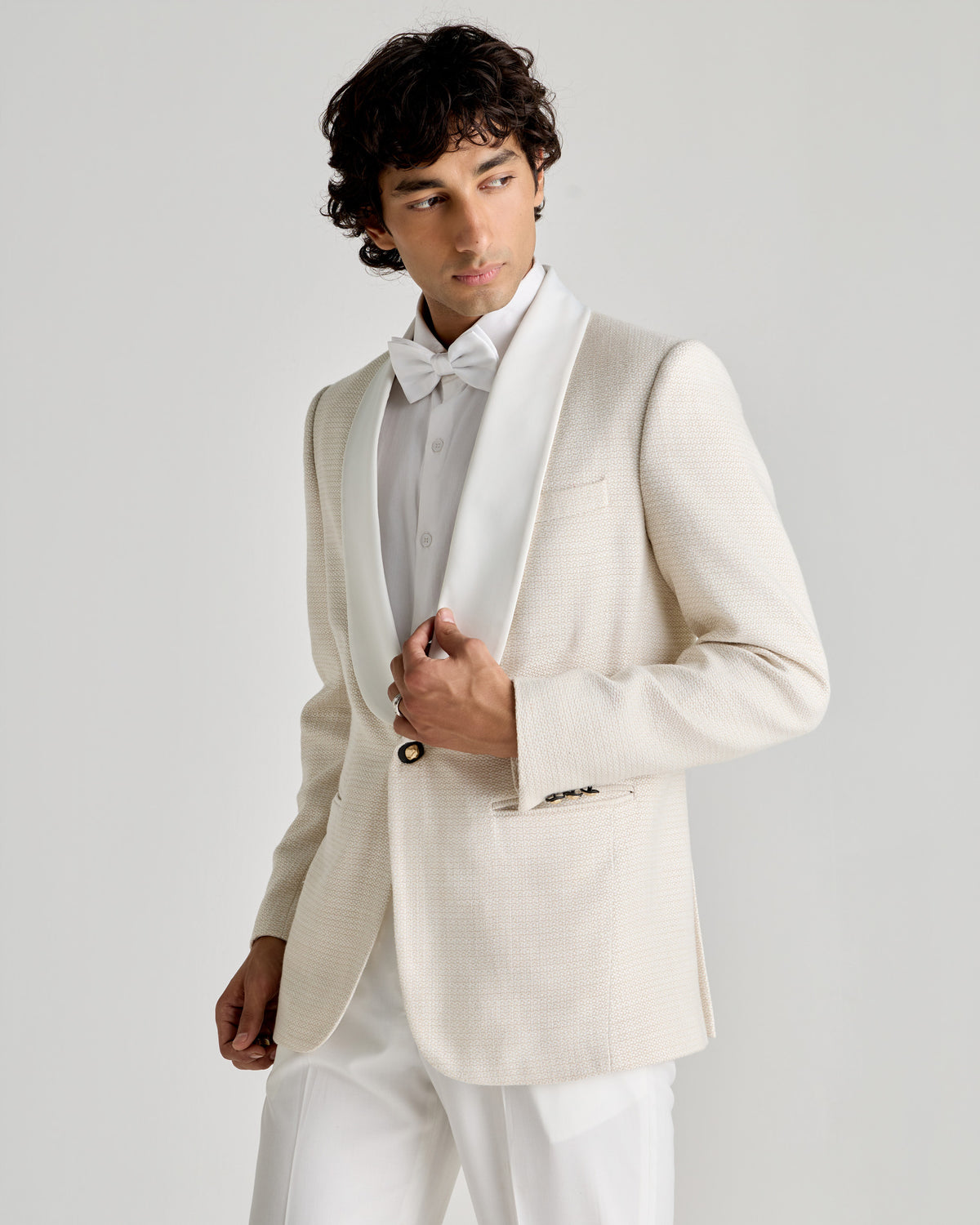 “The Ivory Hour” Tuxedo Blazer