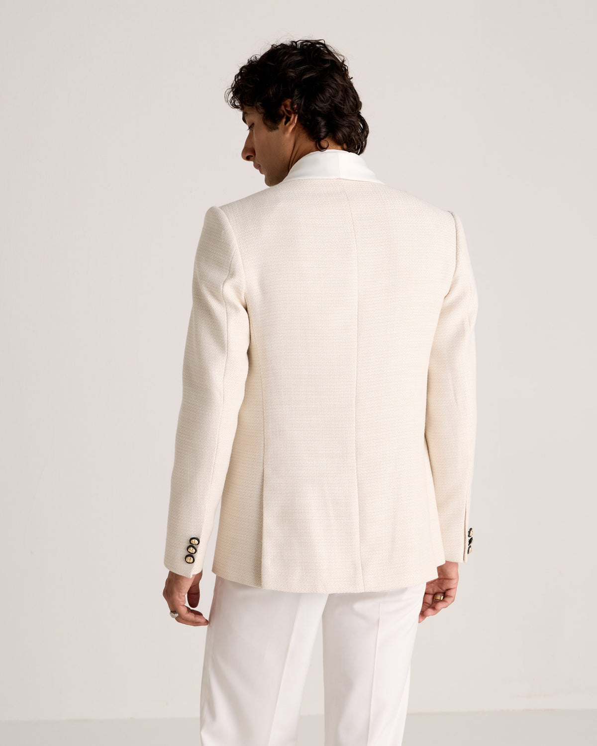 “The Ivory Hour” Tuxedo Blazer