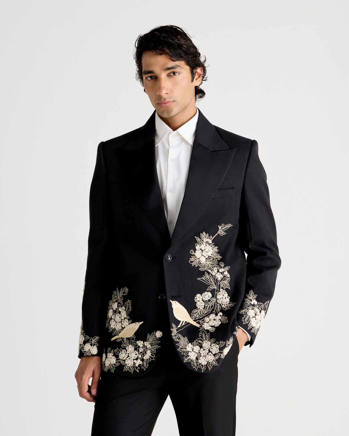Songbird Hand-Embroidered Blazer