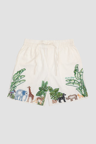 Safari embroidered shorts