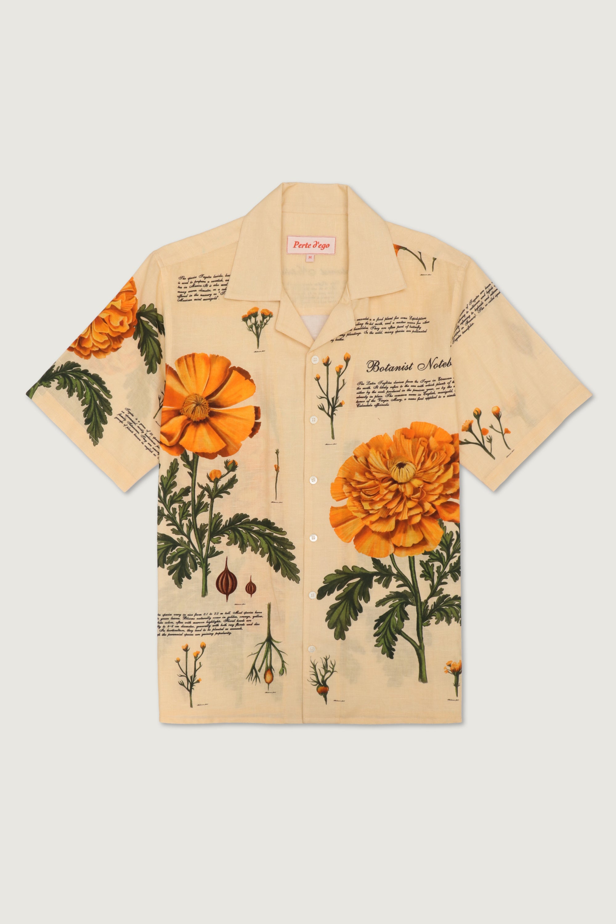 "Notes on marigold" linen shirt