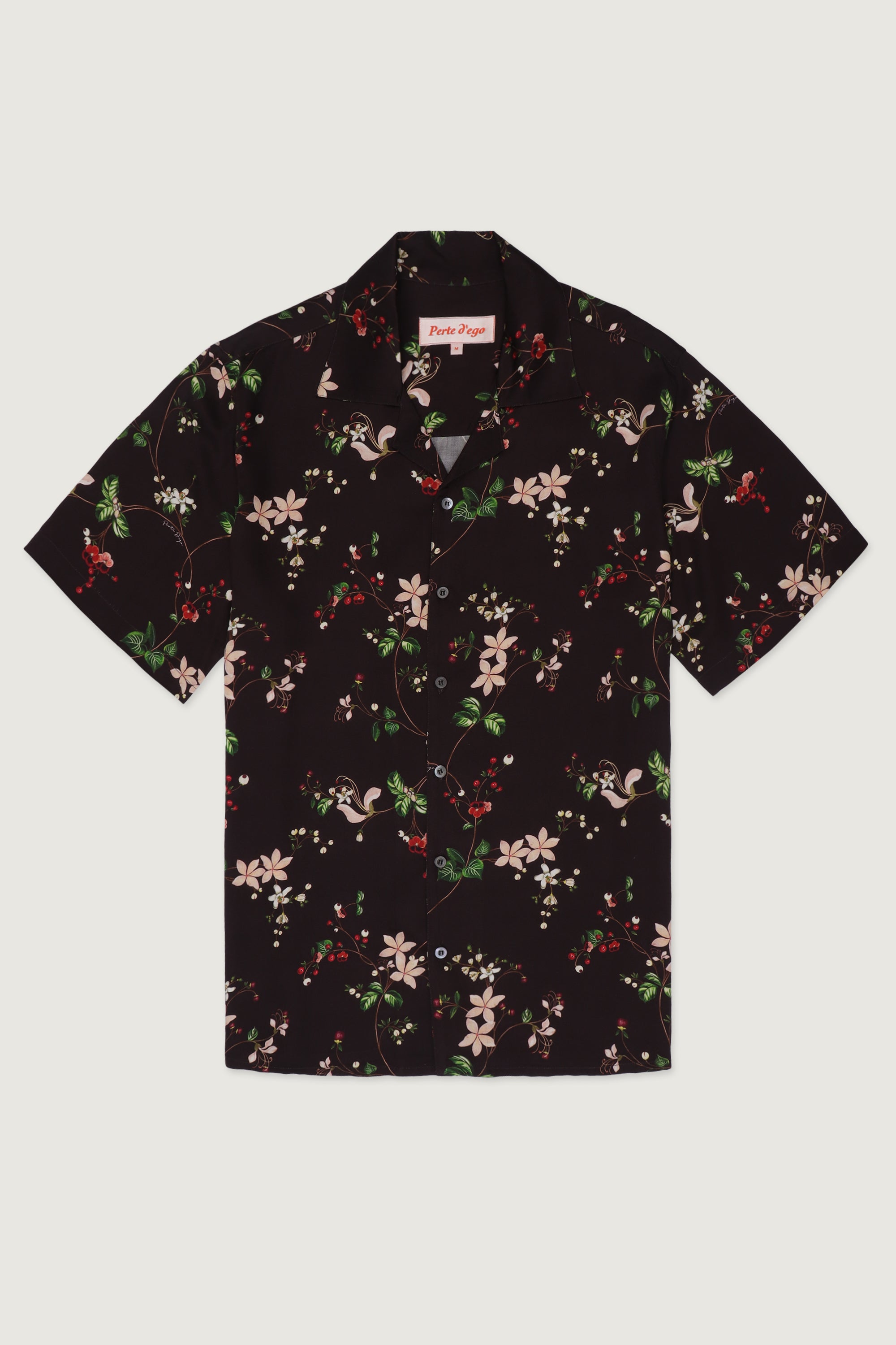 Floral printed shirt- Chocolate brown