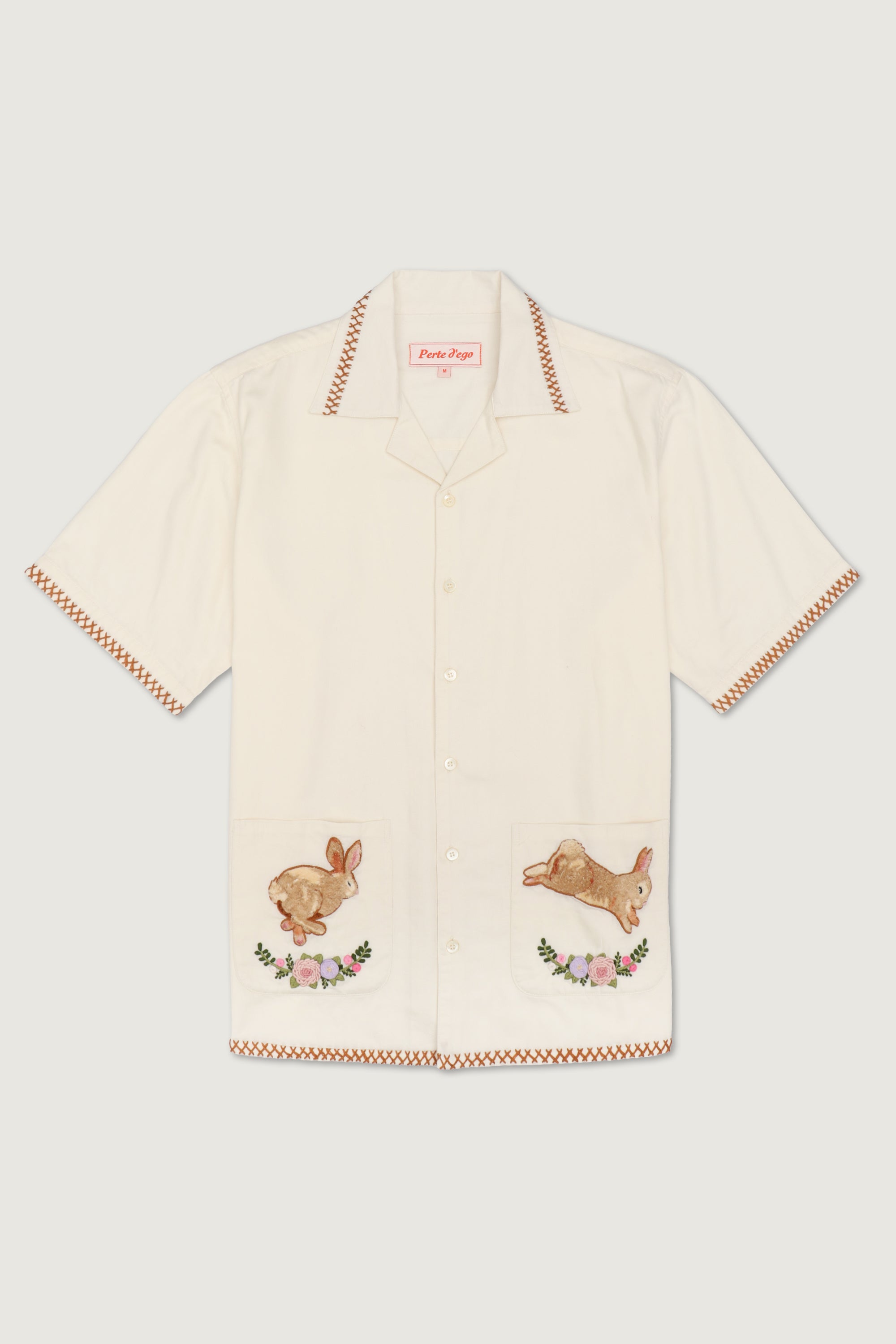 "Le Lapin" hand embroidered shirt