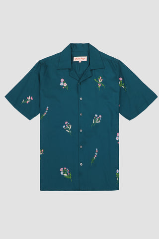 "Floral bunch" hand embroidered Shirt