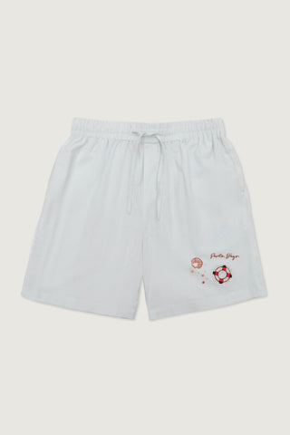 "Nautical dreams" hand embroidered shorts
