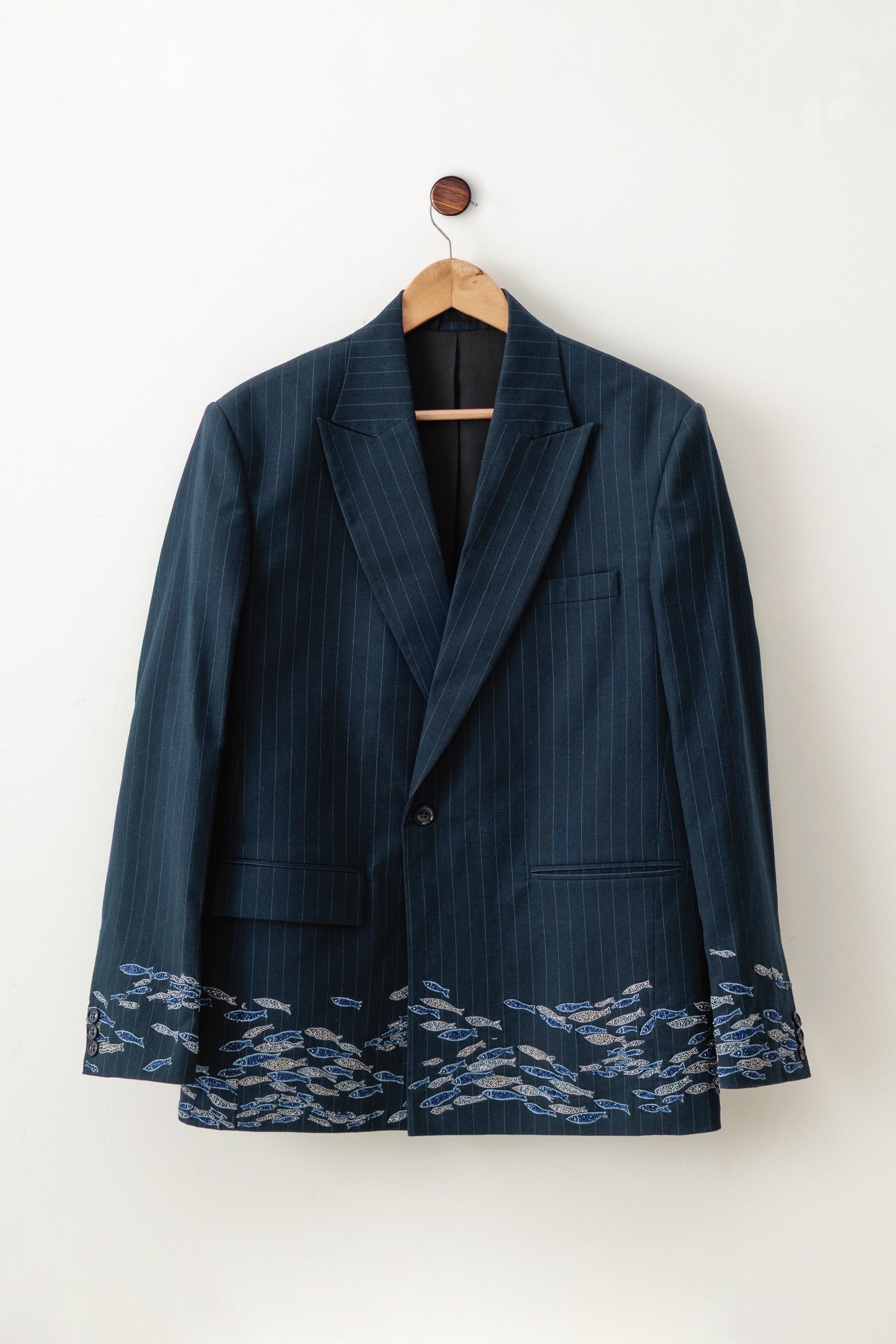 “Le Seychelles” hand embroidered blazer