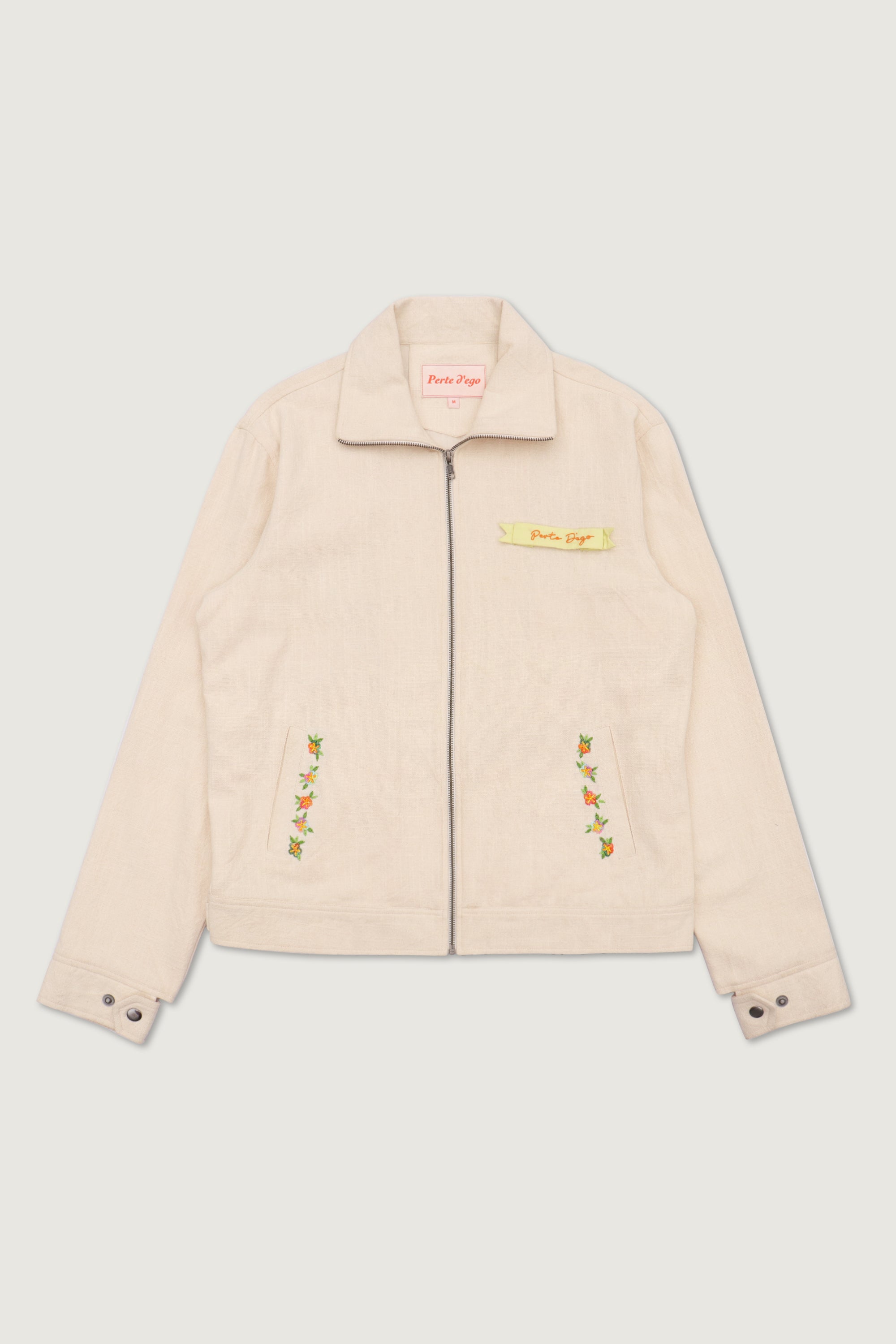 Around the world" hand embroidered jacket