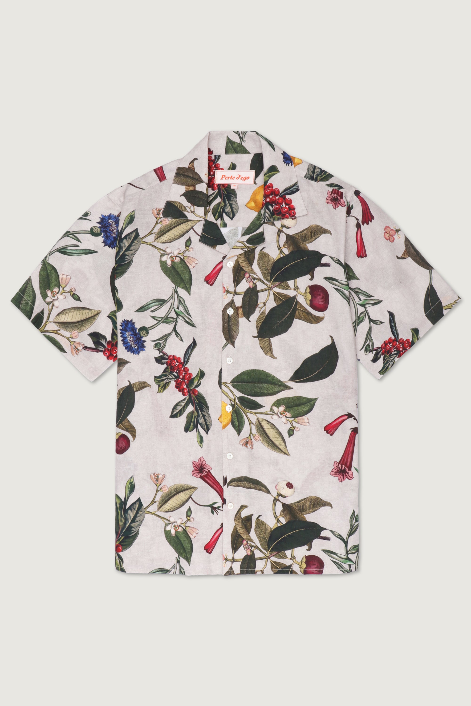 Botanical print shirt- Grey