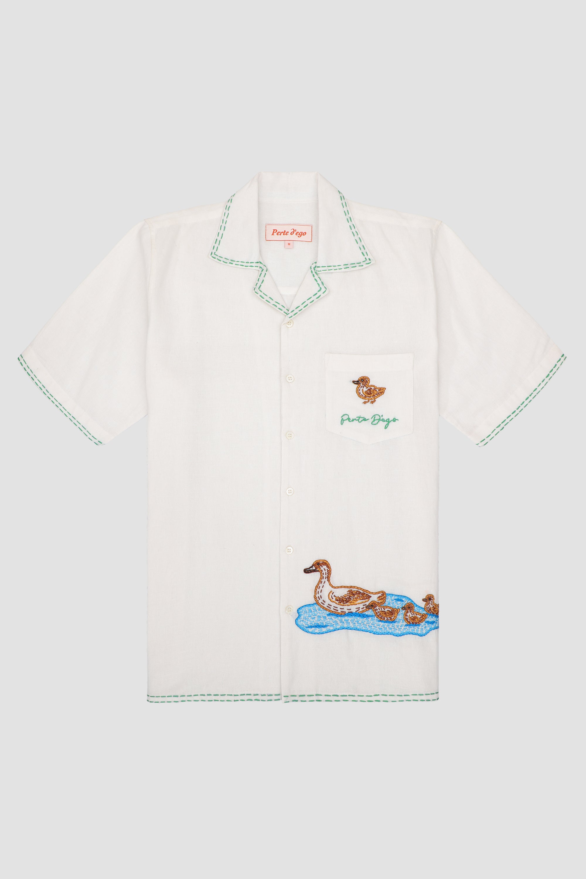 "Le duck" hand embroidered Shirt