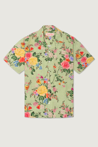 Vintage victorian floral linen shirt