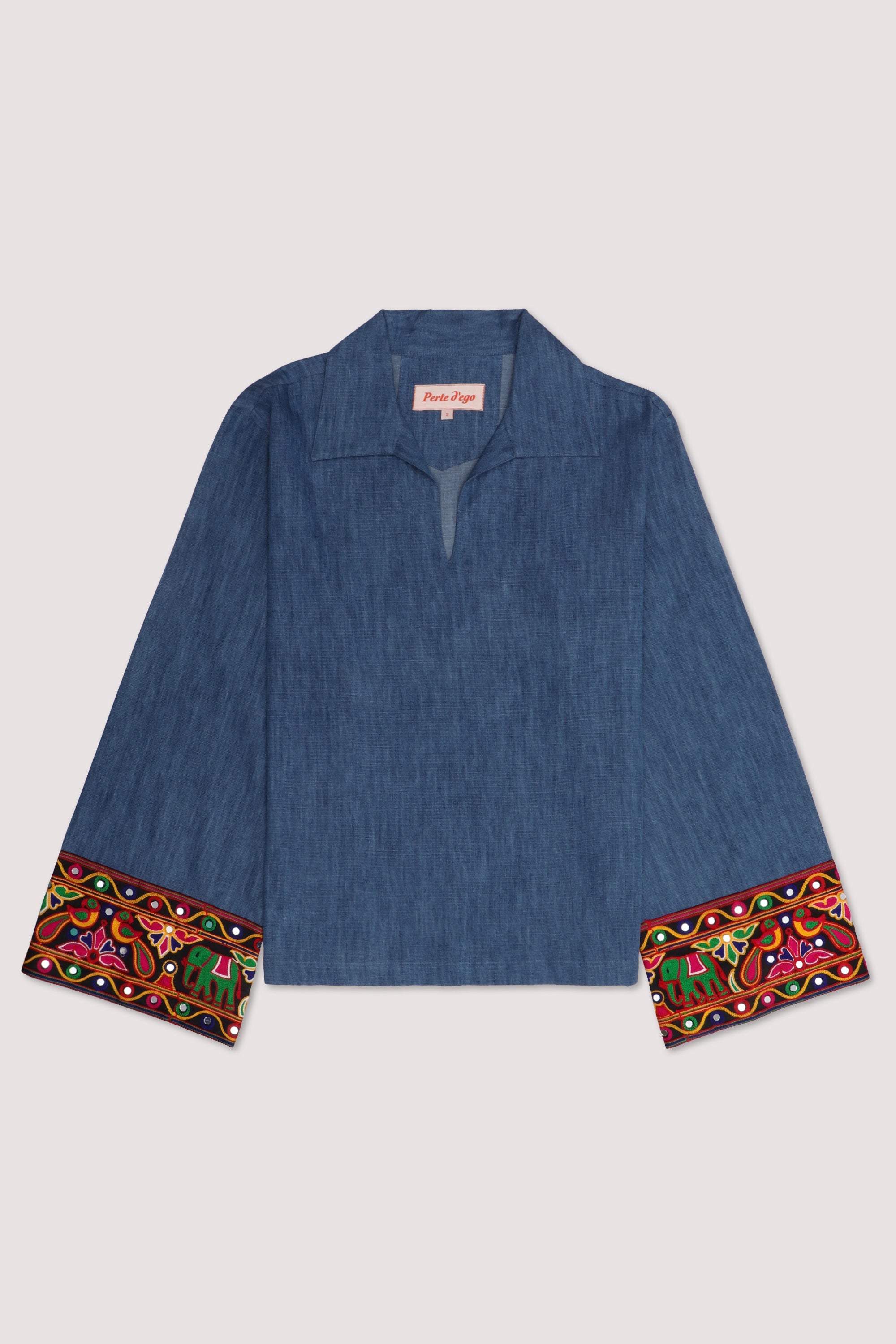 Denim resort shirt