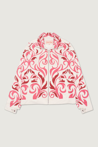 Kashida embroidered zip up jacket