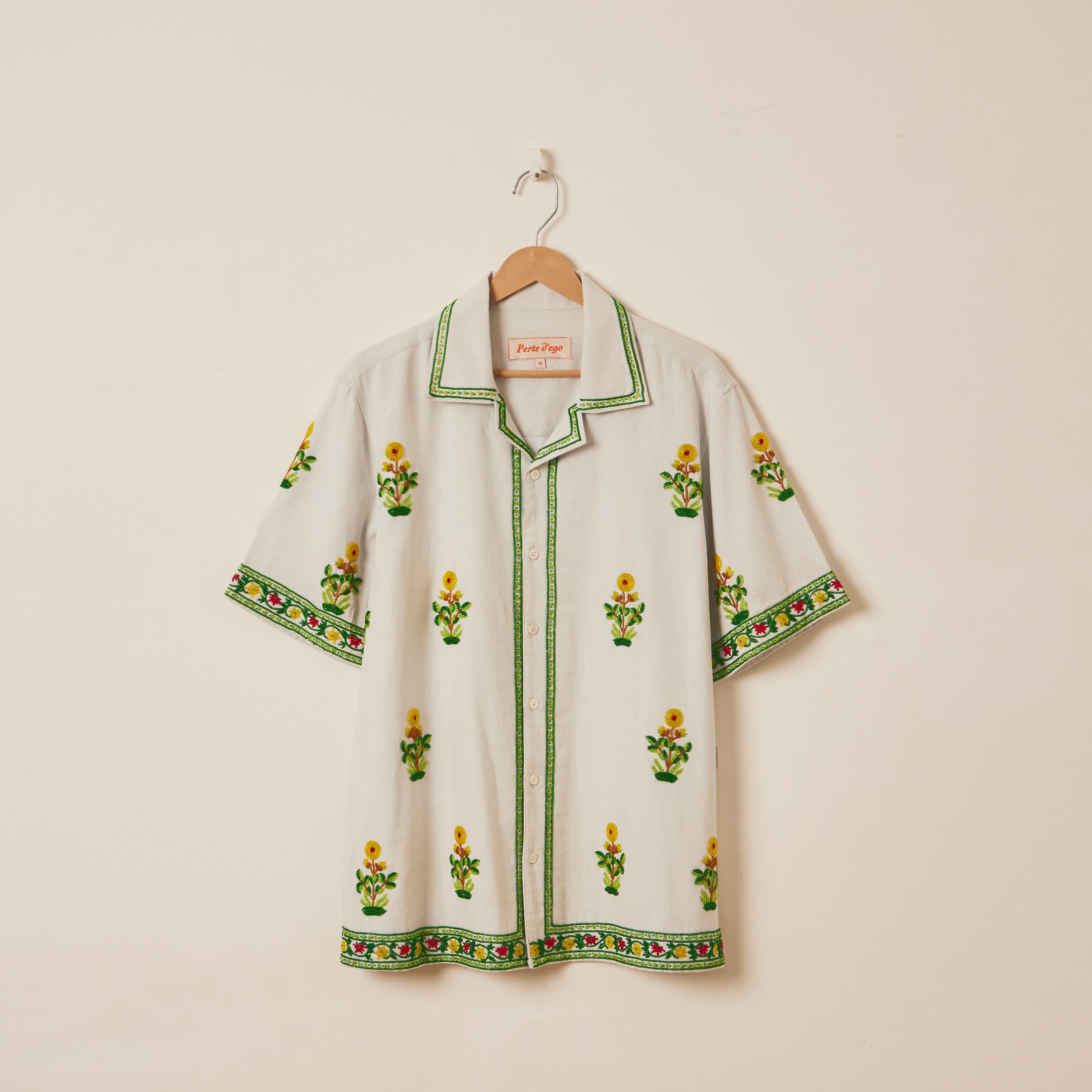 "Le sunflower" beadwork shirt