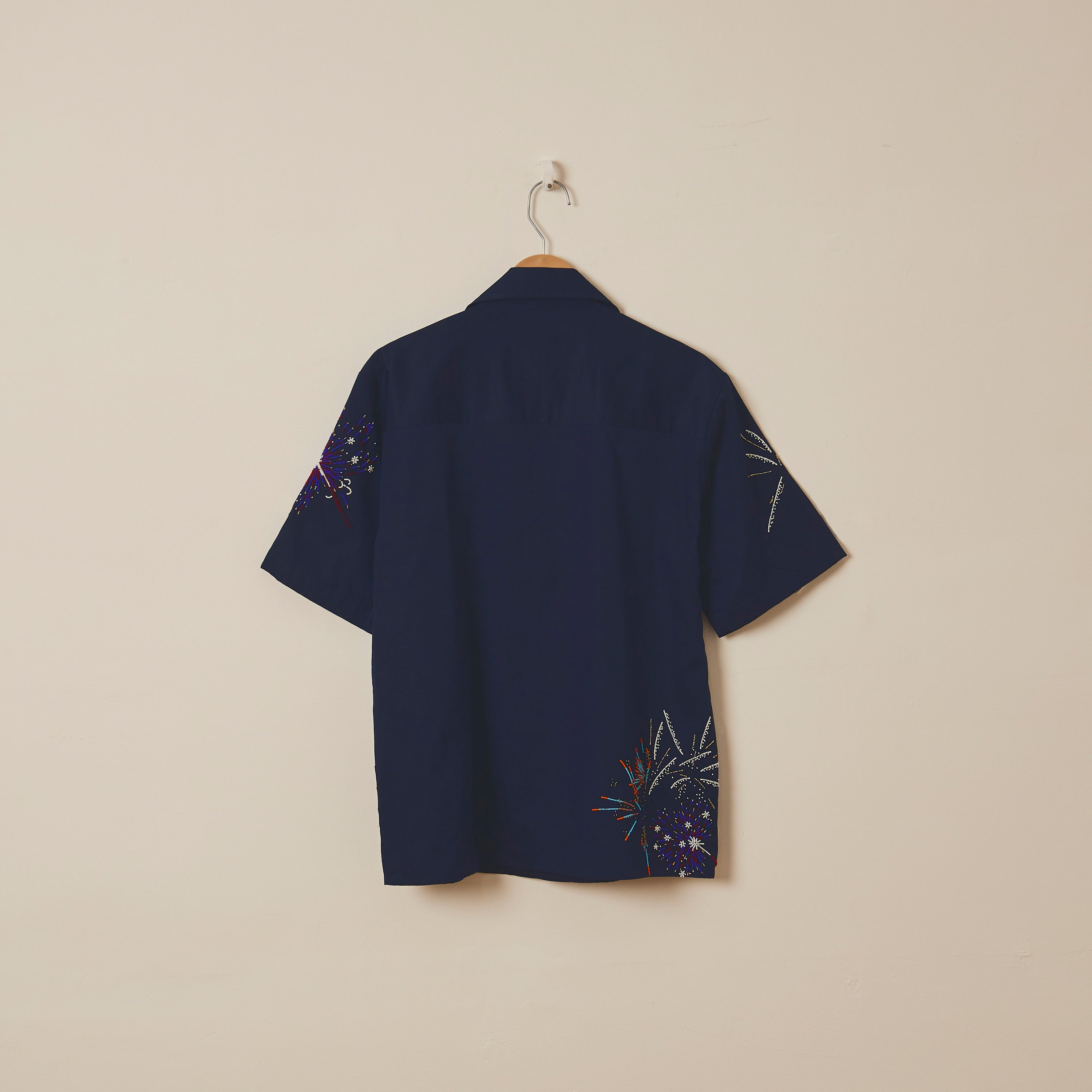 "Le celebration" hand embroidered shirt