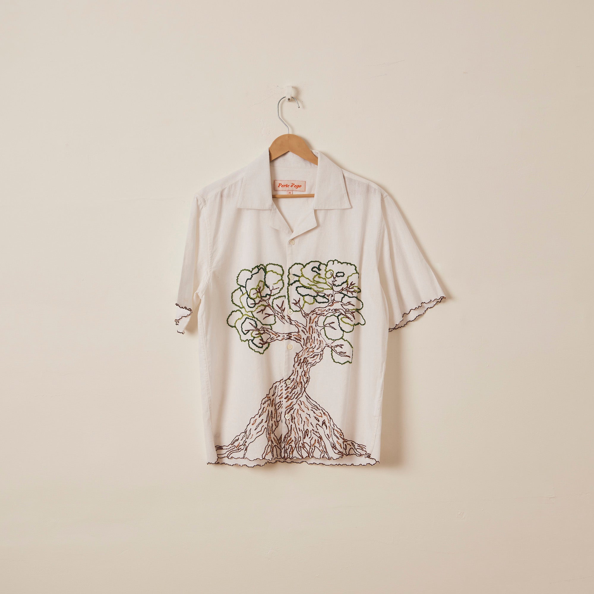 "Bonsai club" embroidered shirt