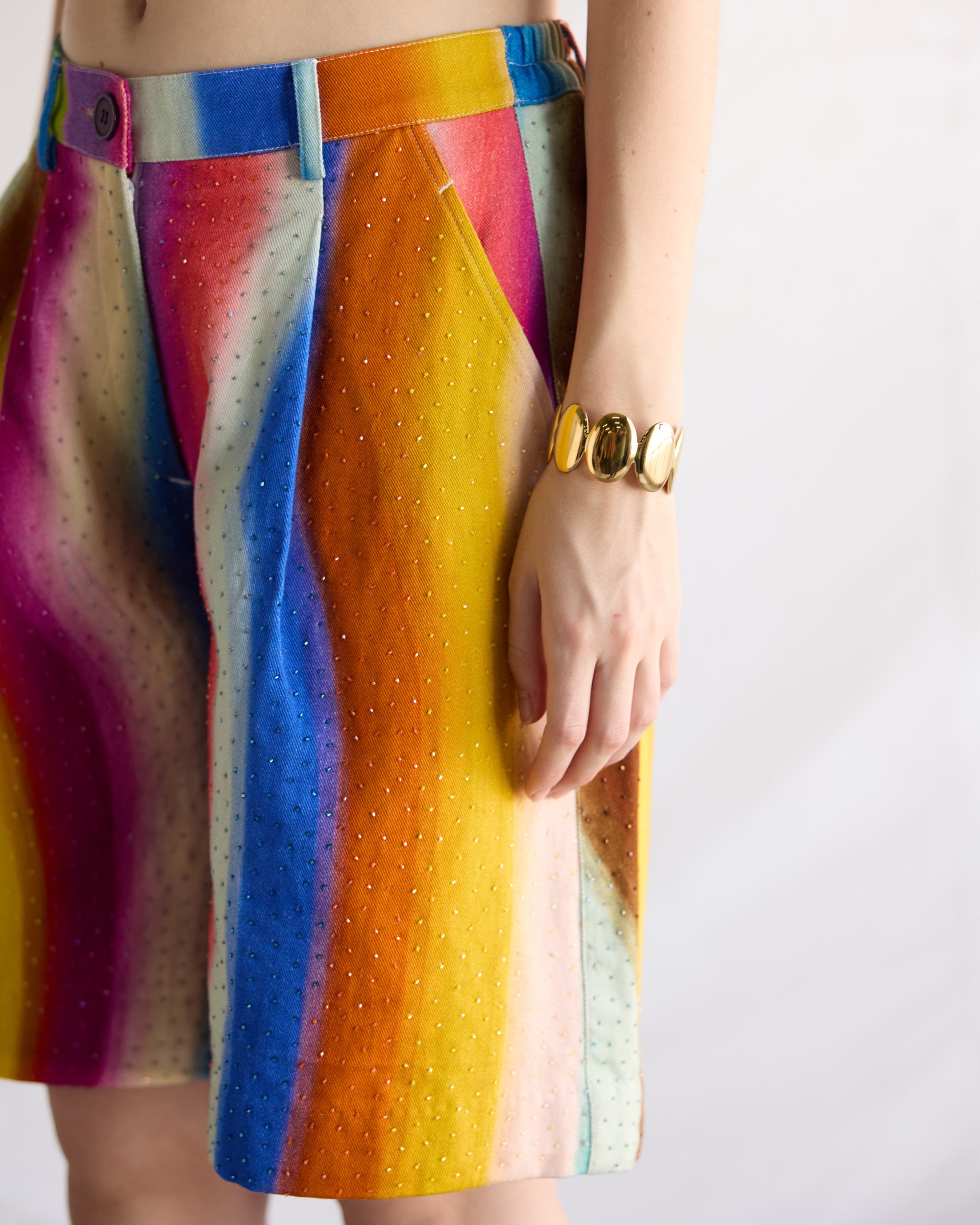 Paint stroke hand embellished Culottes