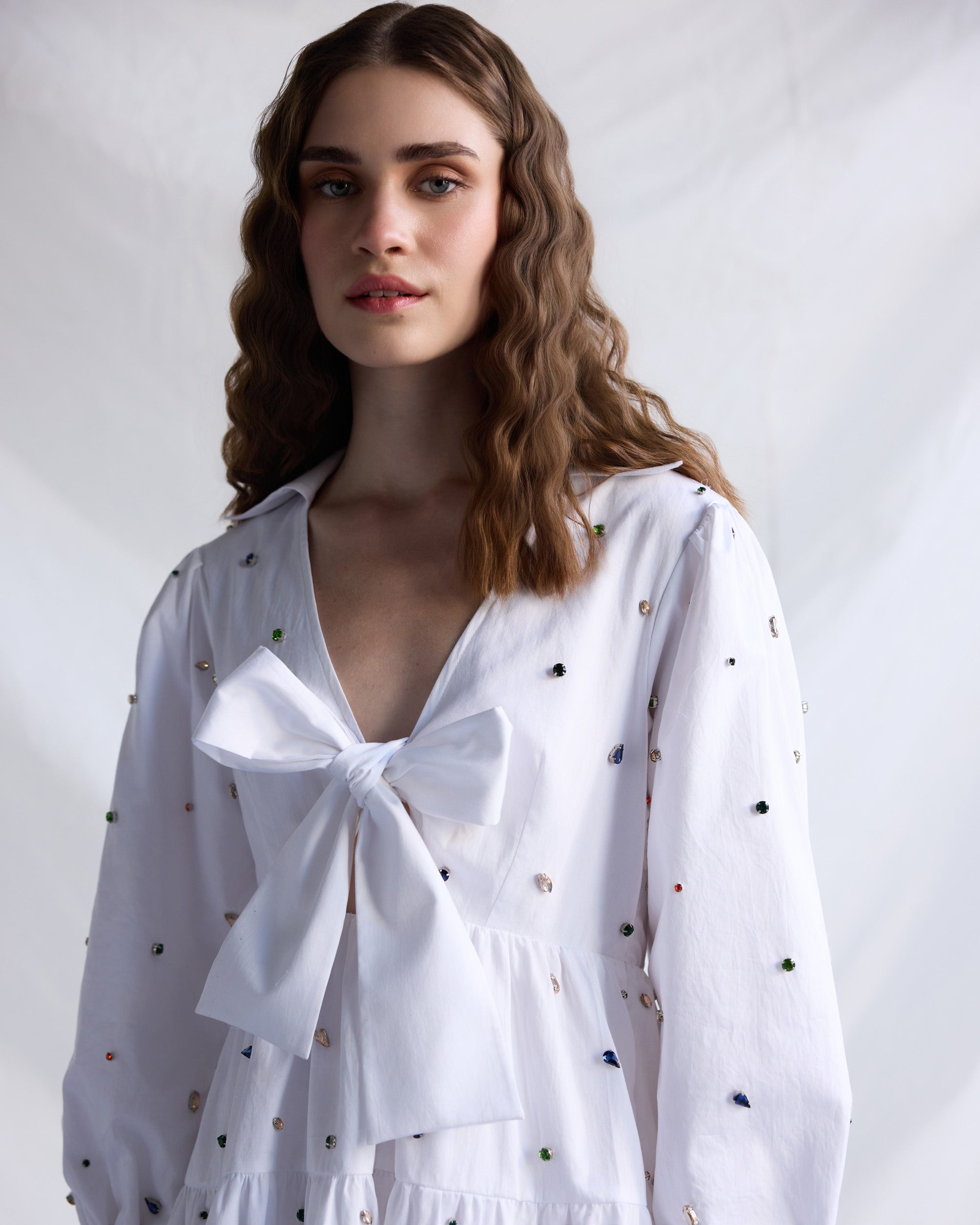 Frozen pearls summer dress