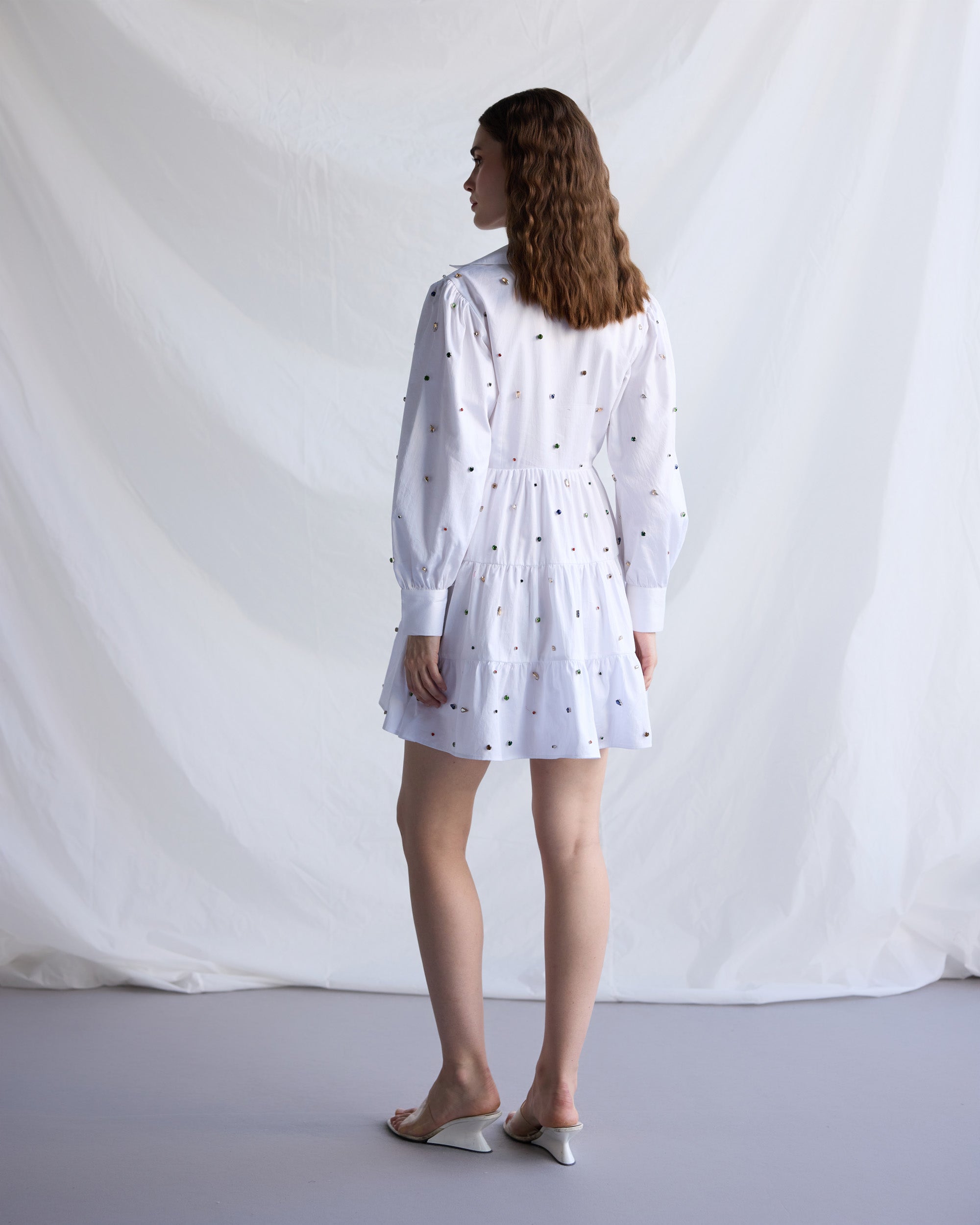 Frozen pearls summer dress